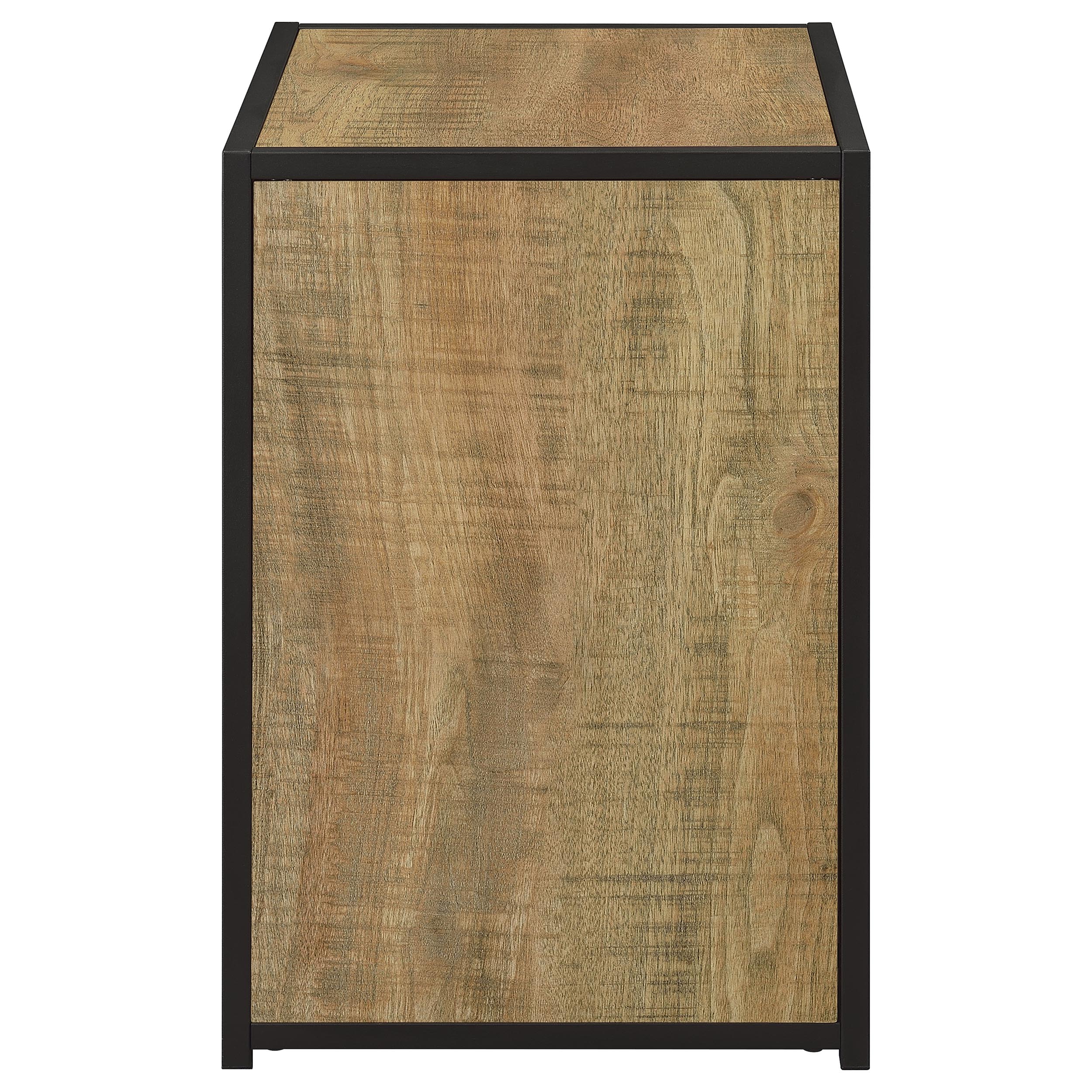 Martino Mango and Black Shoe Storage Entryway Bench with Cabinet - Image 10