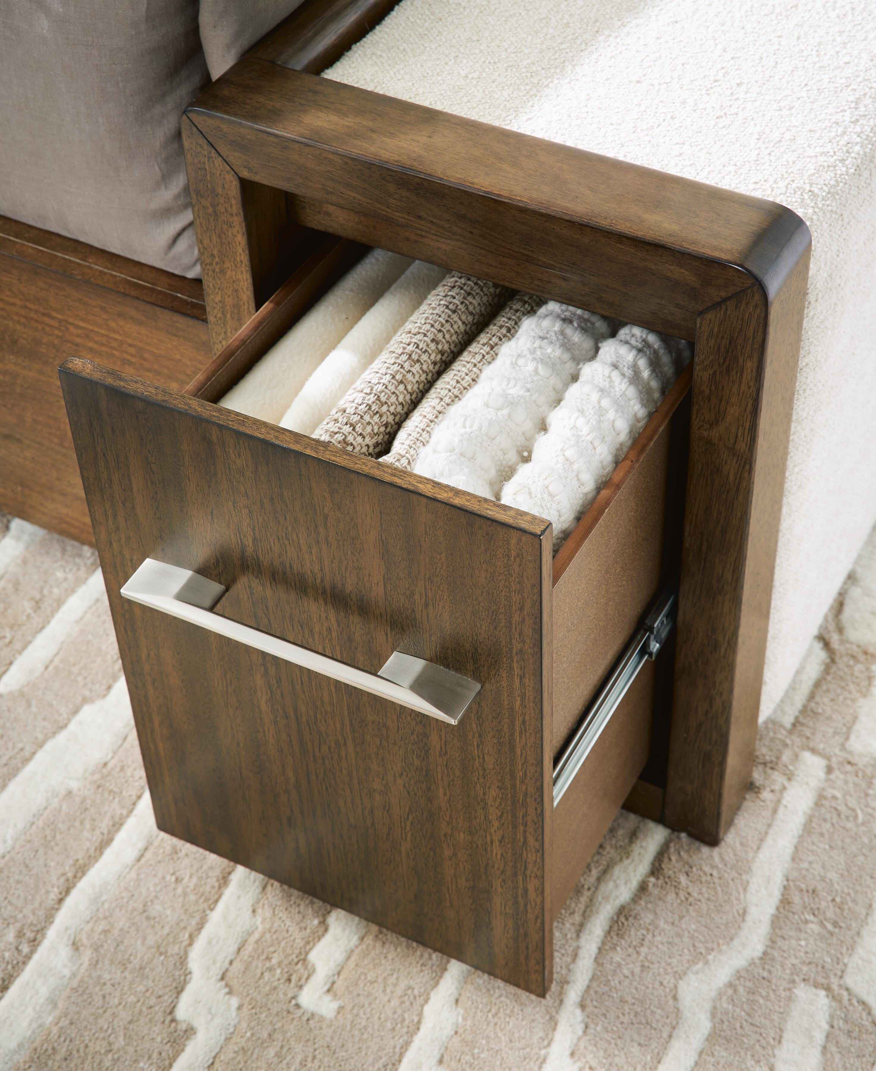 Marxmore Brown California King Upholstered Storage Bed - Image 7