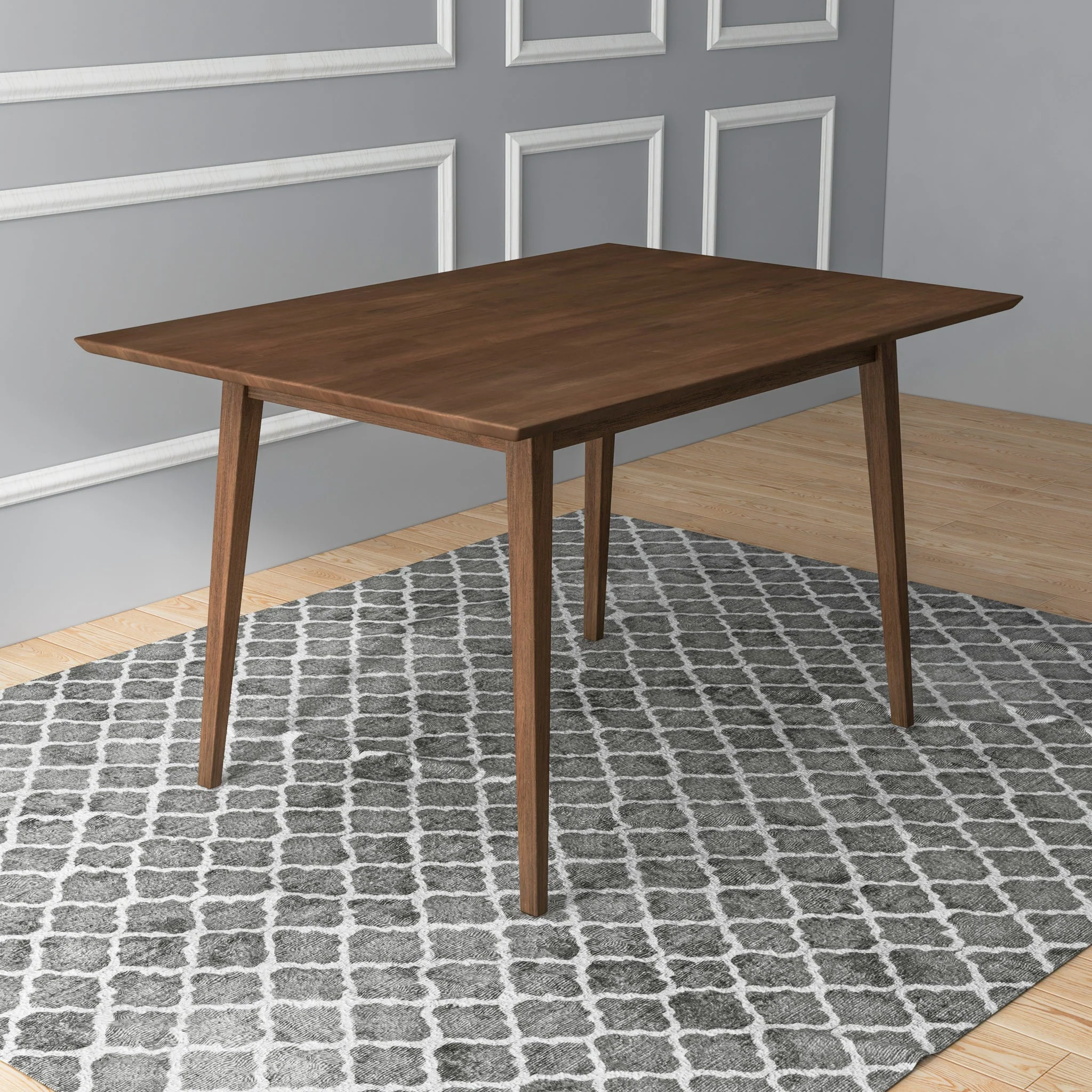 Mary Modern Style Solid Wood Rectangular Dining Kitchen Table 47" - Image 2