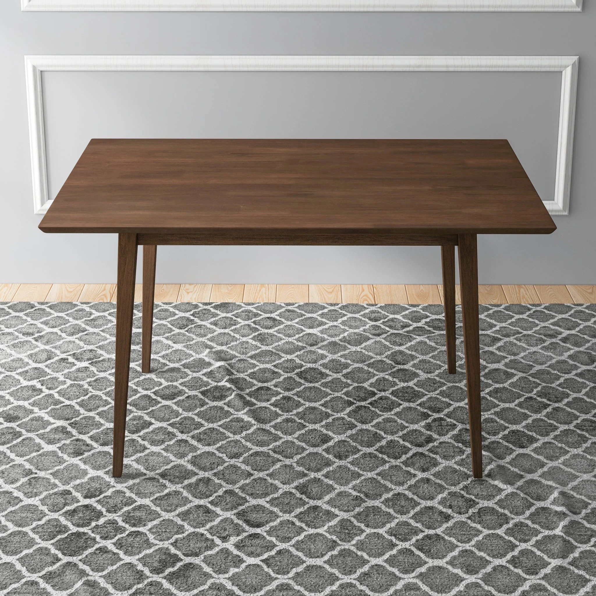 Mary Modern Style Solid Wood Rectangular Dining Kitchen Table 47" - Image 3