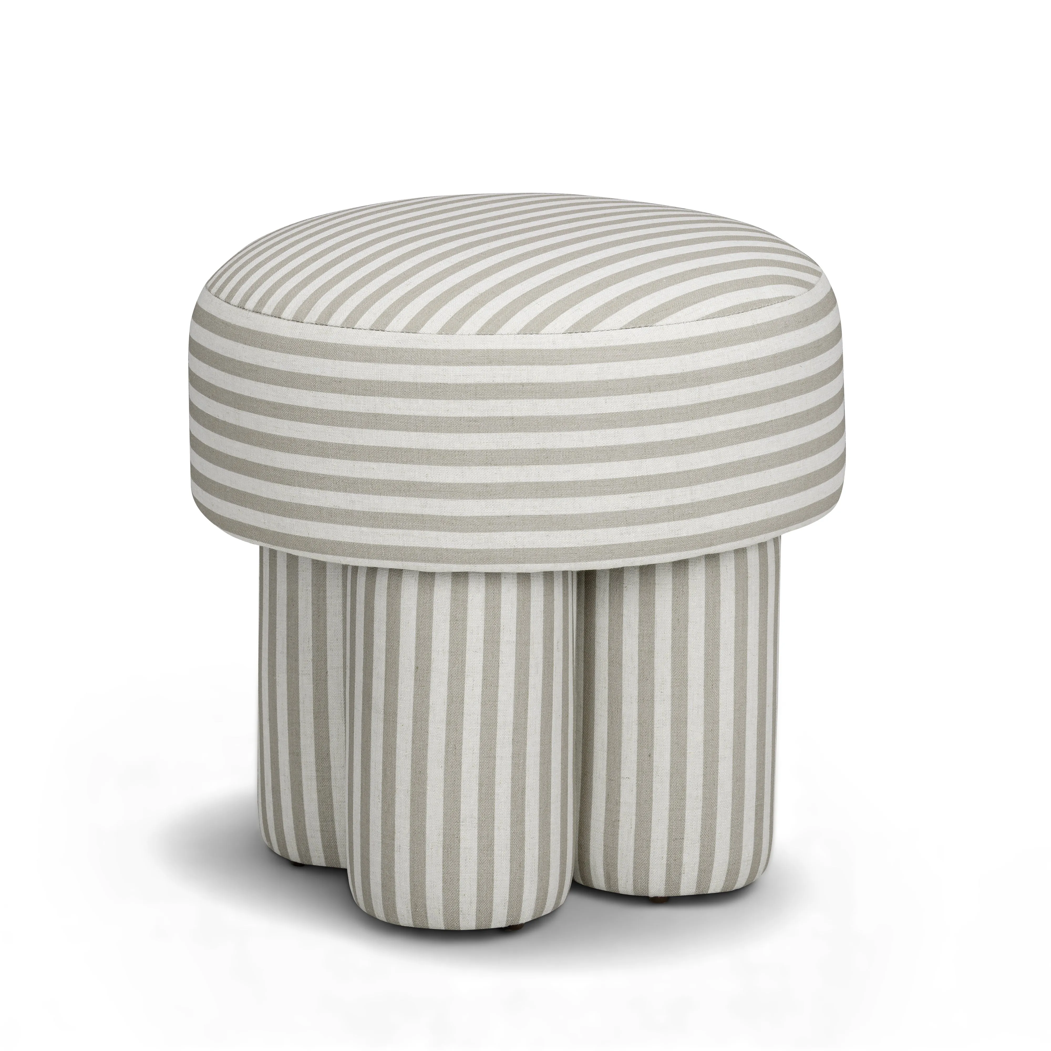 Masha Striped Performance Linen Accent Stool - Image 5