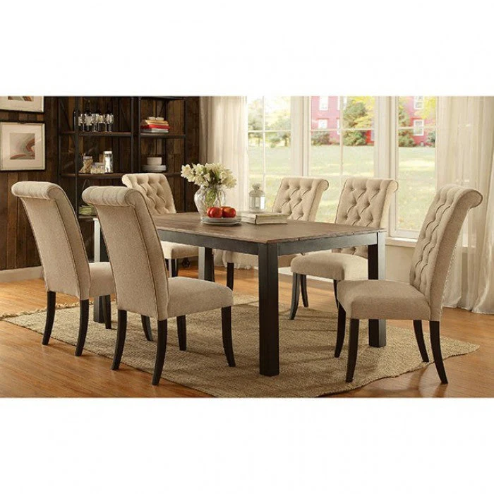 Mashall Beige/Antique Black Side Chair - Image 2