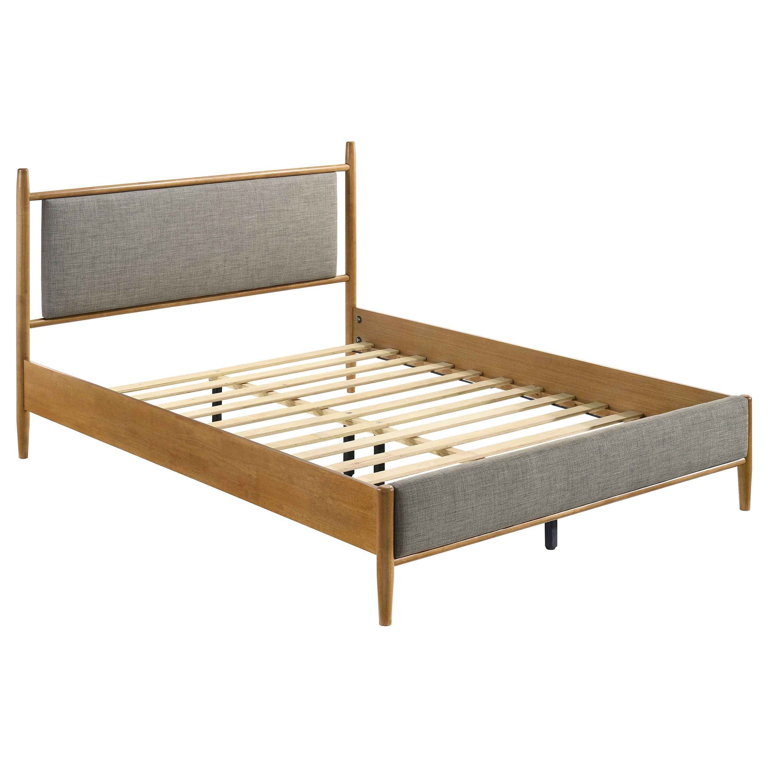 Mason Light Brown 46-inch Queen Panel Platform Bed - Image 2