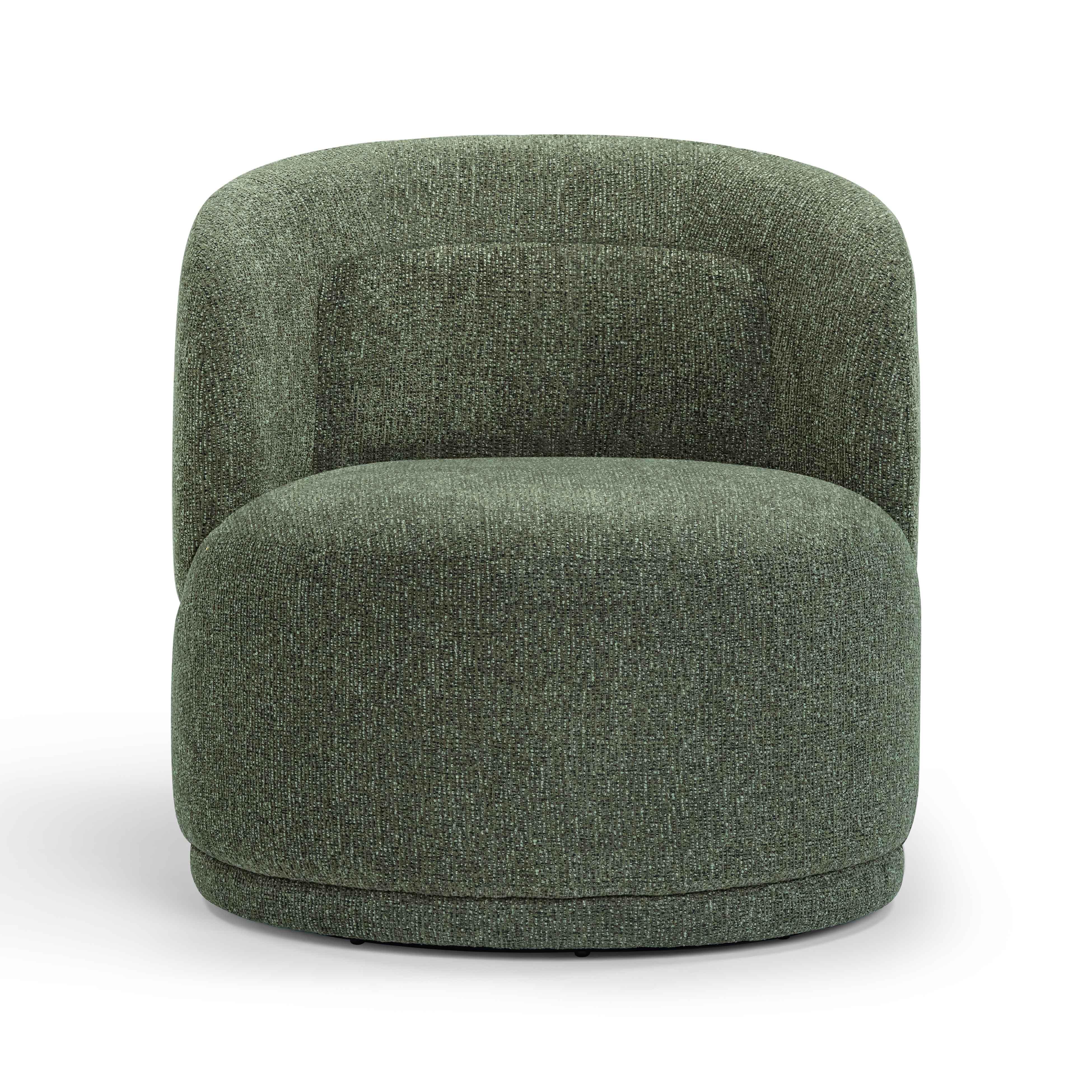 Massa Textured Fabric Swivel Accent Chair - Image 11