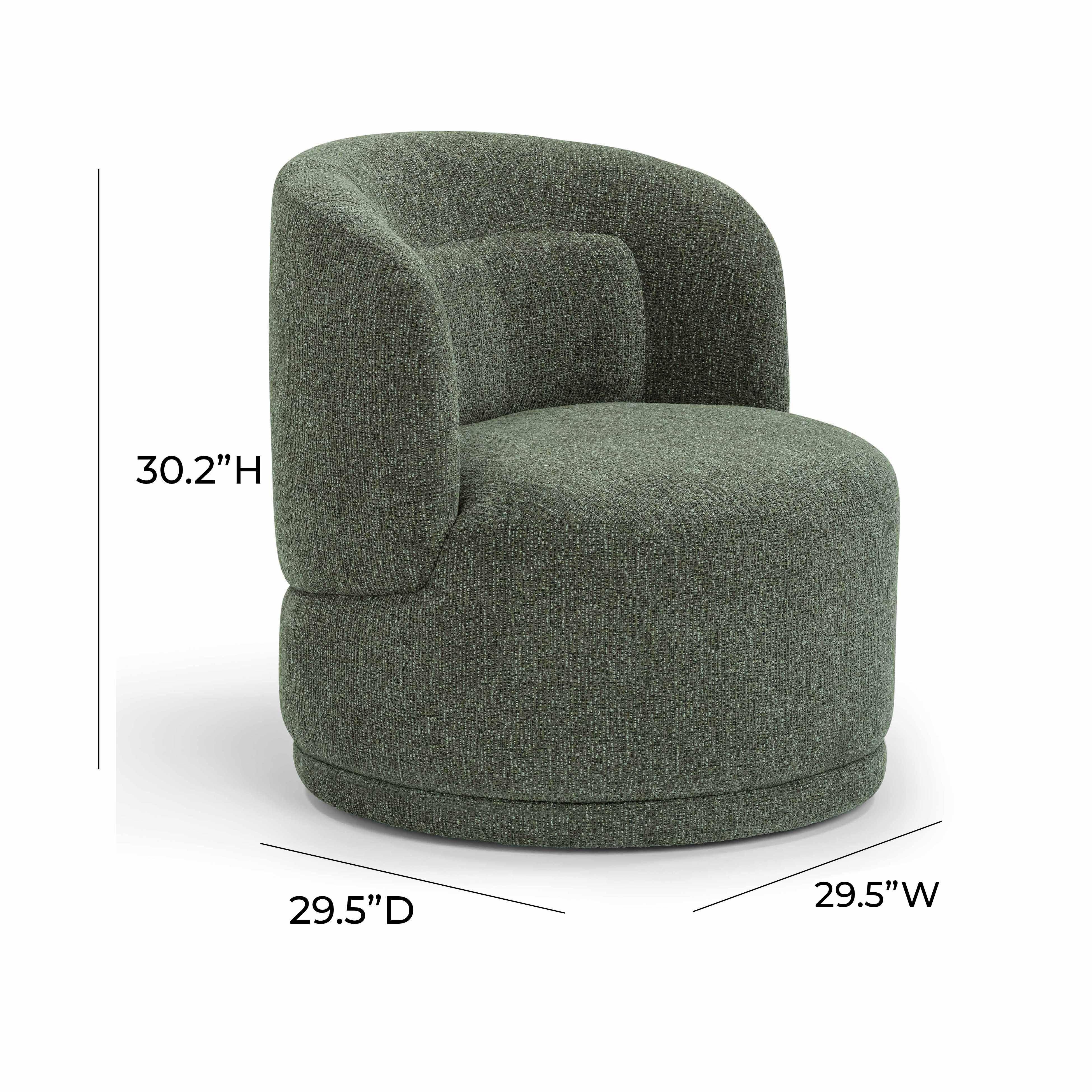 Massa Textured Fabric Swivel Accent Chair - Image 16