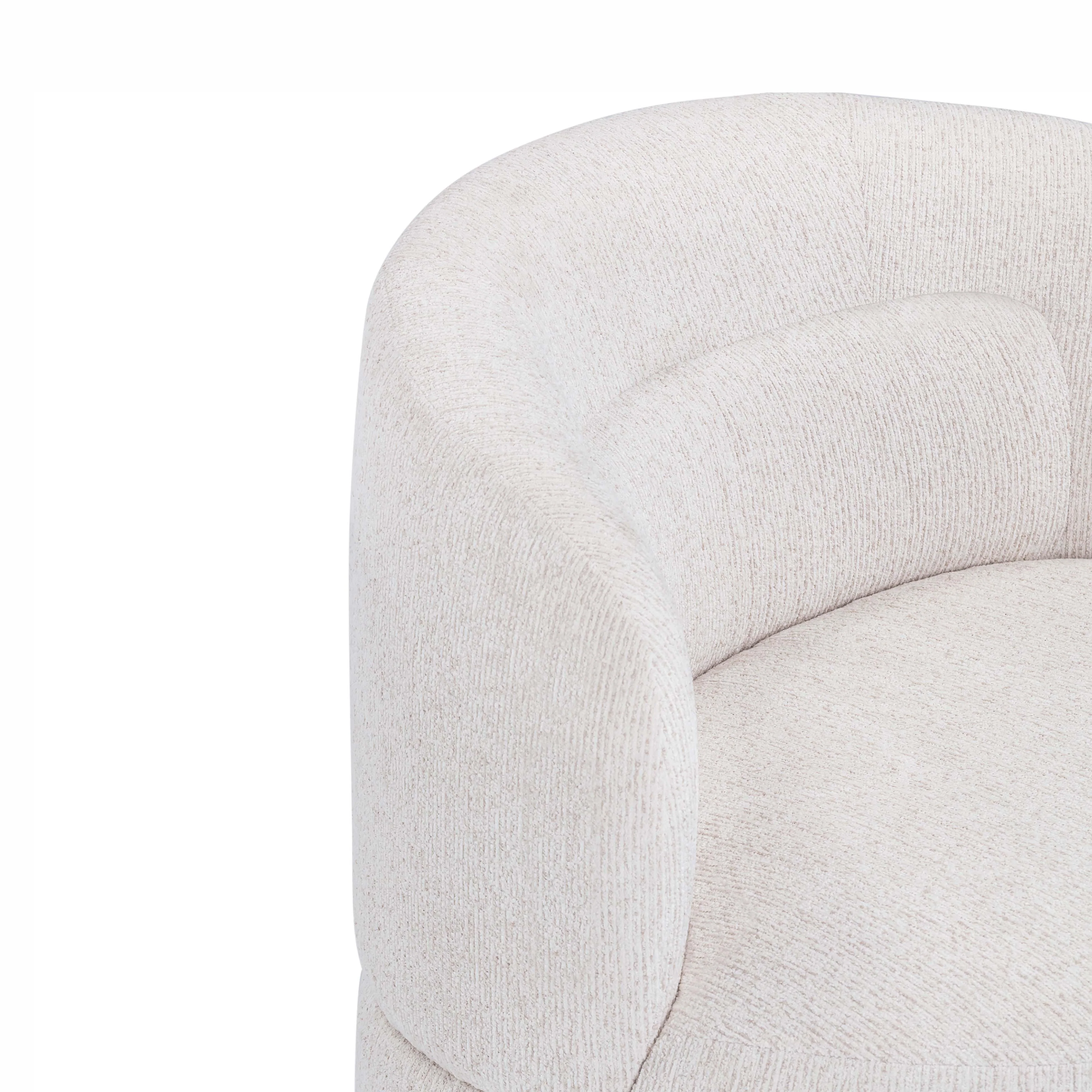 Massa Textured Fabric Swivel Accent Chair - Image 6