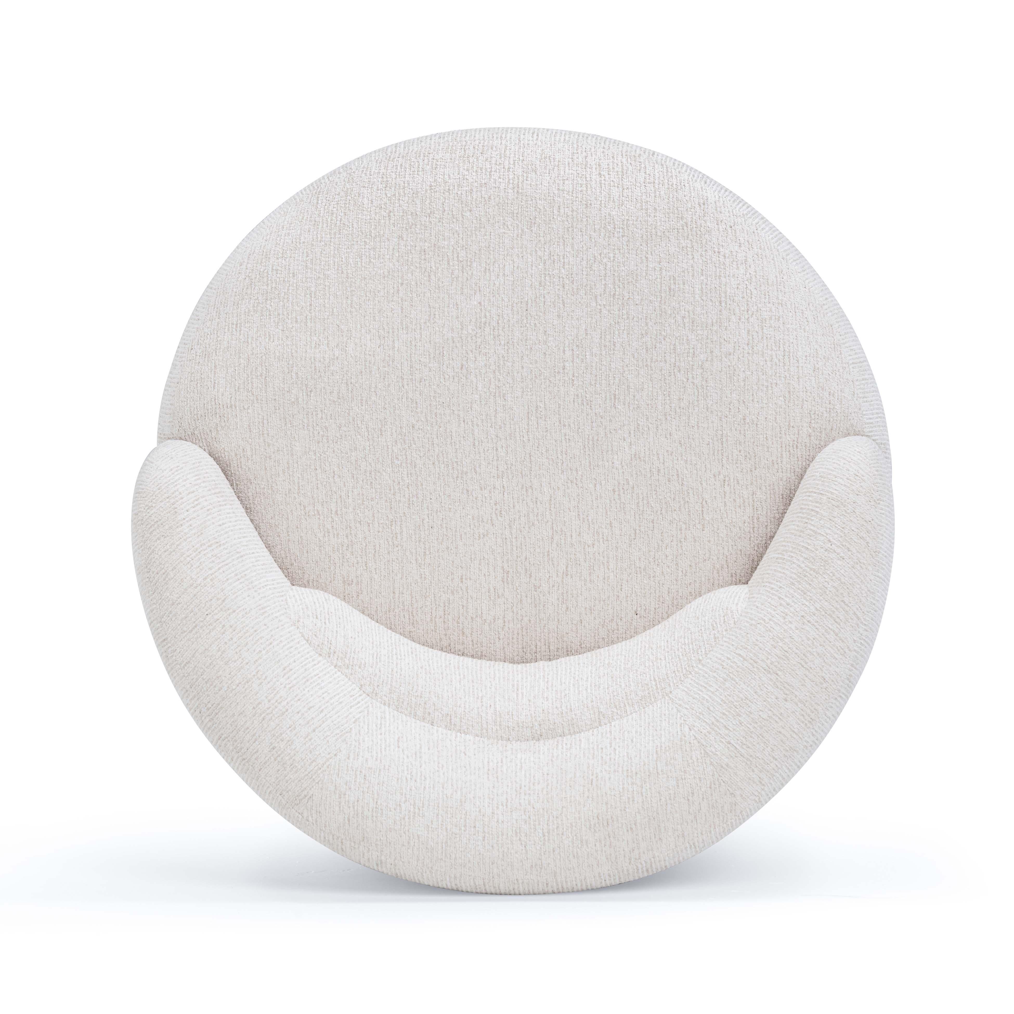 Massa Textured Fabric Swivel Accent Chair - Image 7