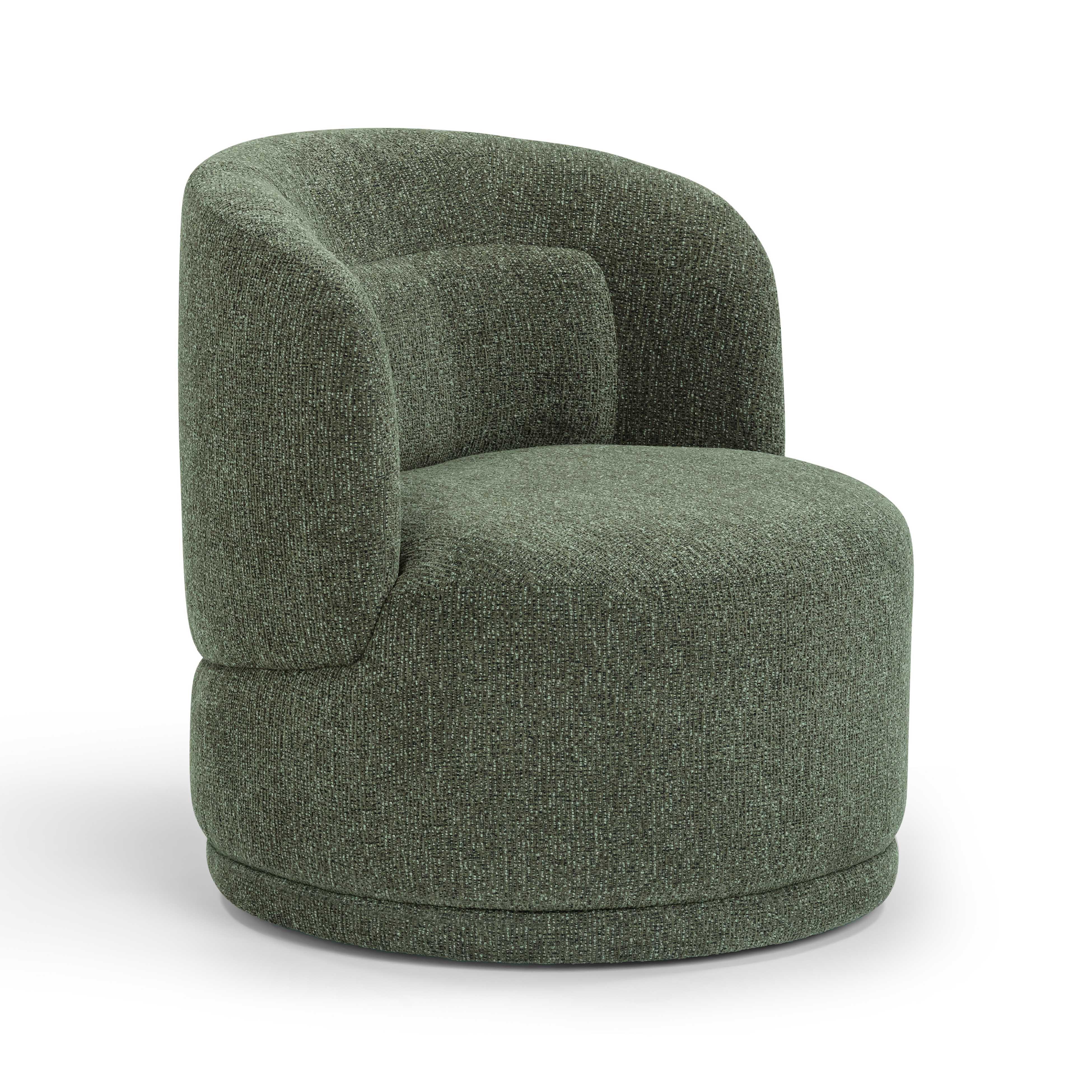 Massa Textured Fabric Swivel Accent Chair - Image 9