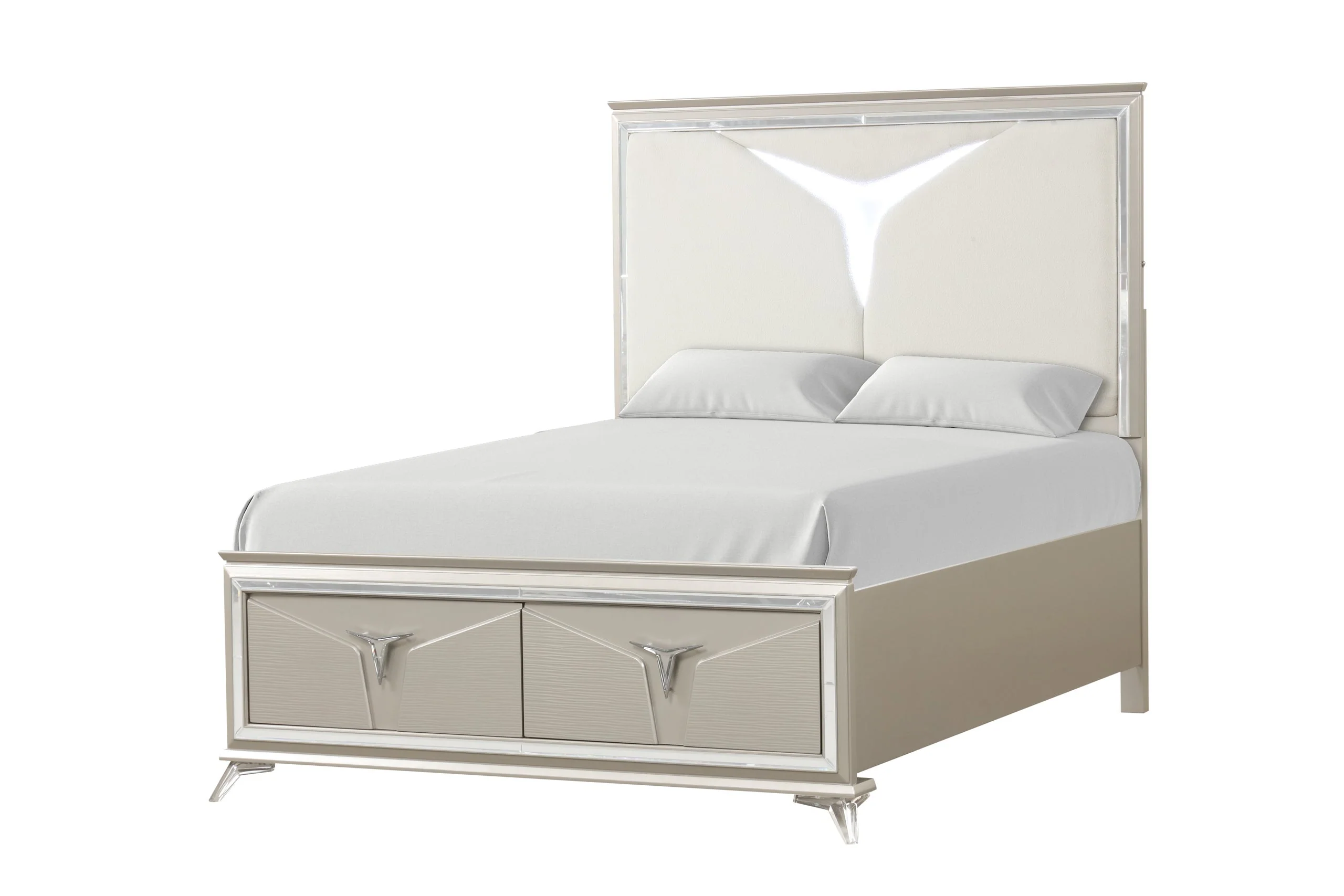 Master Champagne Storage Bedroom Set - Image 3