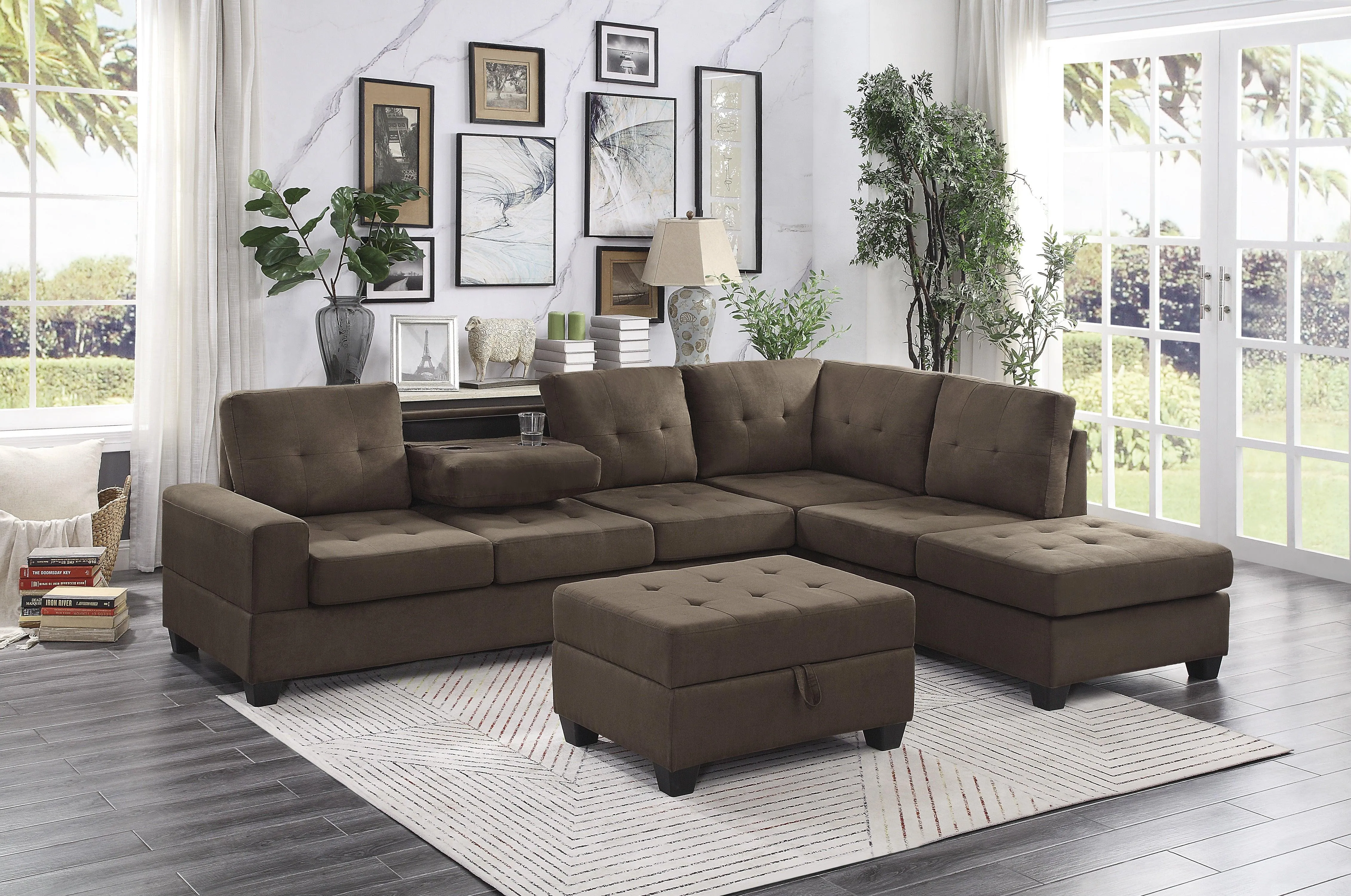 Maston Chocolate Reversible Sectional - Image 11