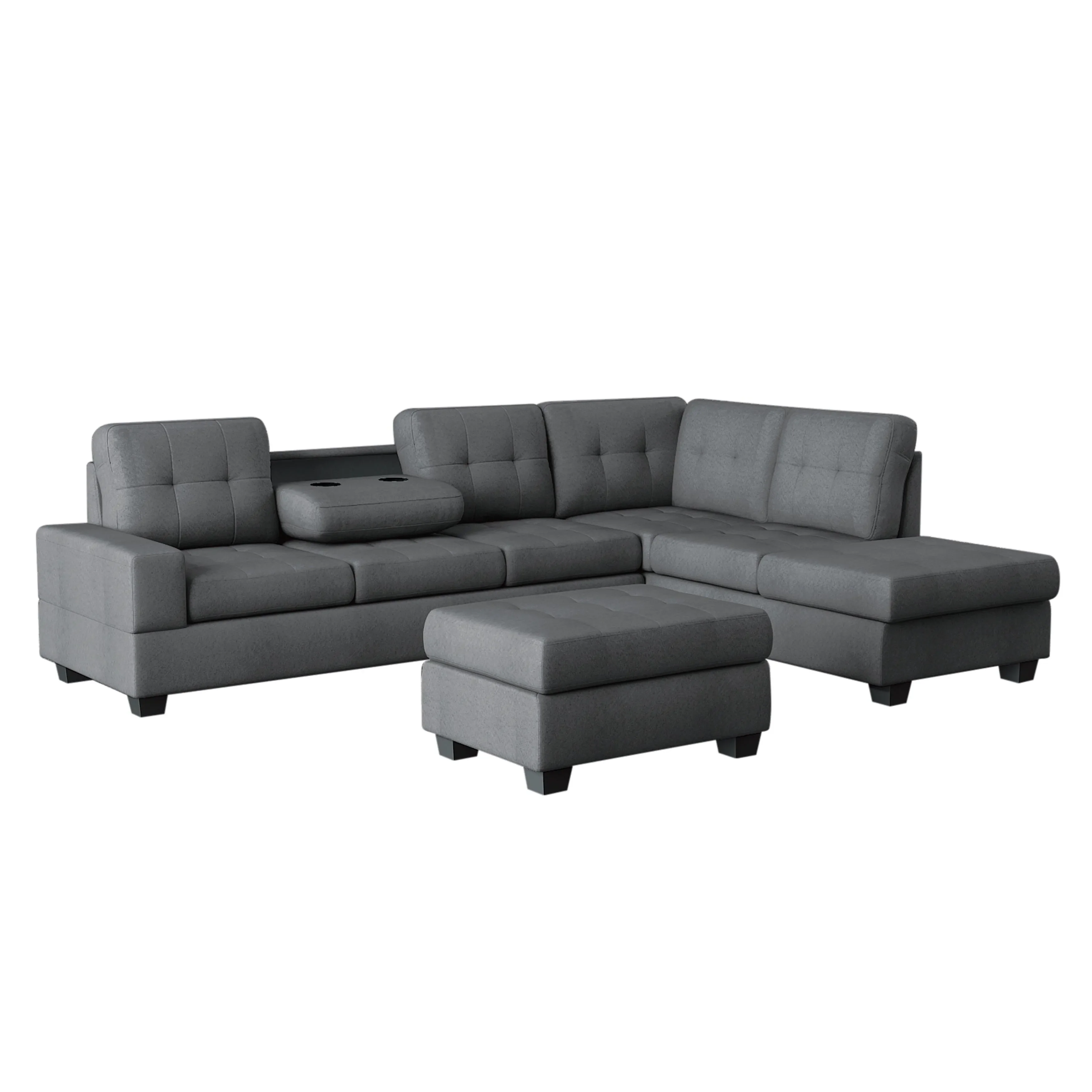 Maston Dark Gray Reversible Sectional - Image 3