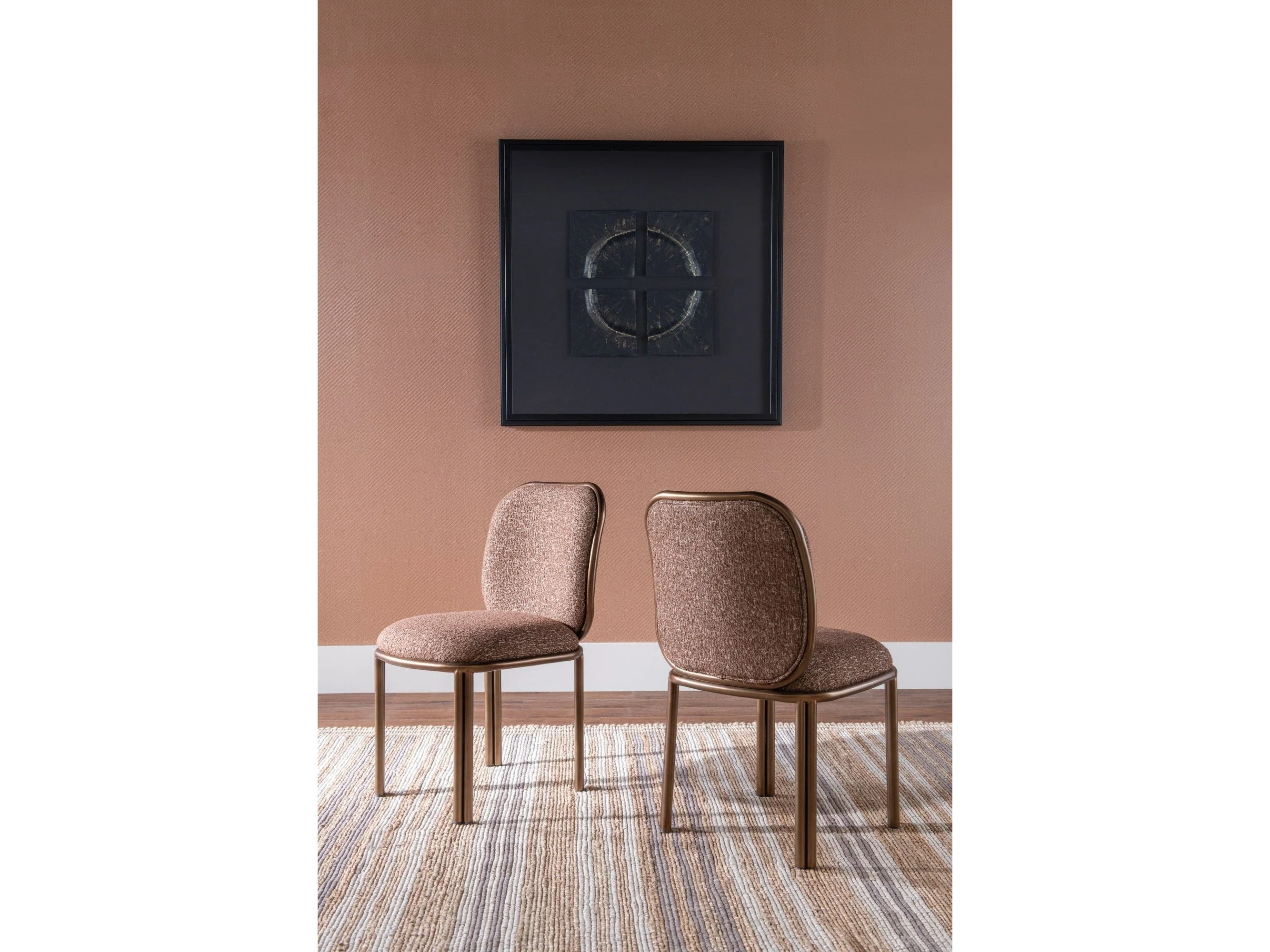 Mataranka Giraffe/Brushed Golden Dining Chair (Set of 2)