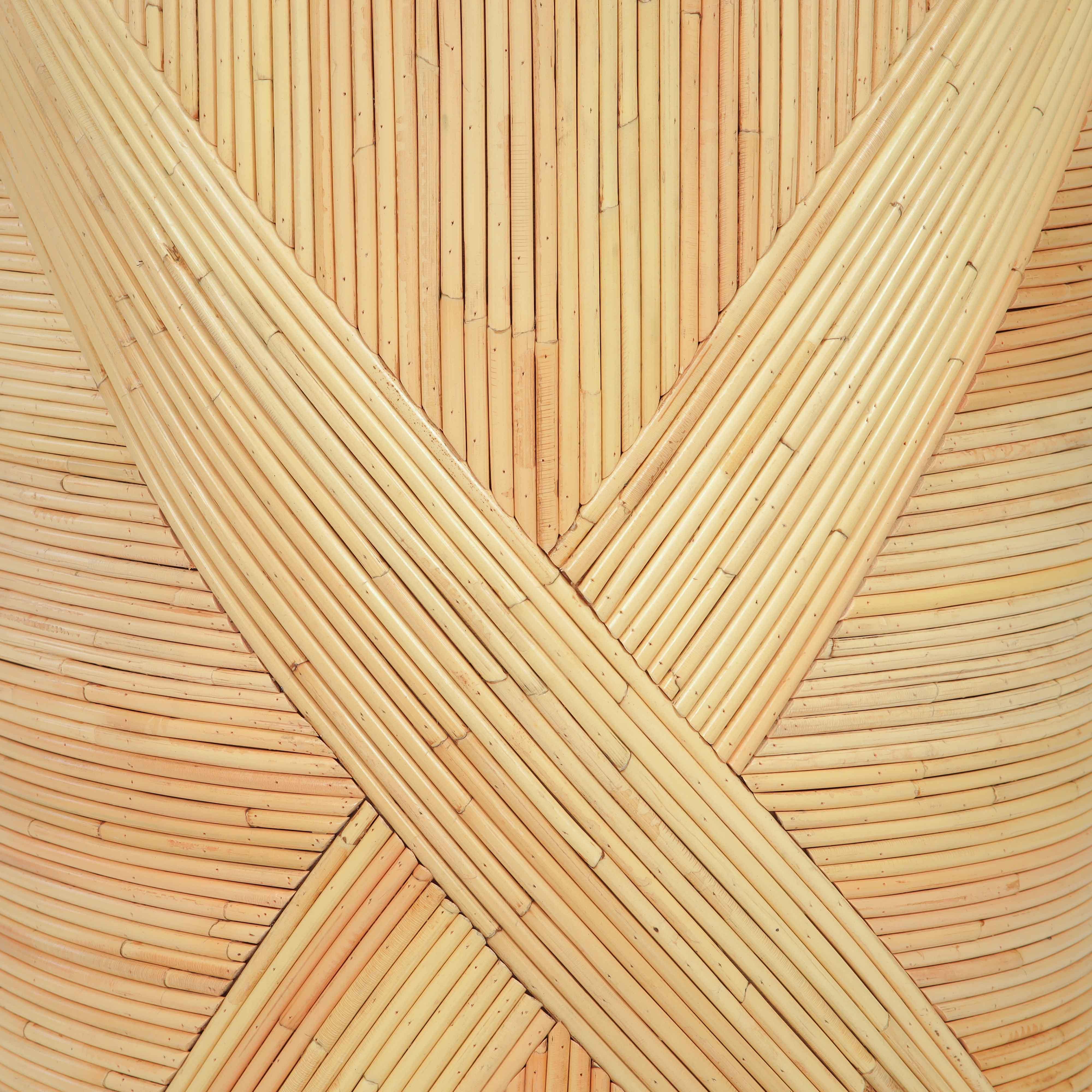 Matea Natural Rattan Cross Side Table - Image 7