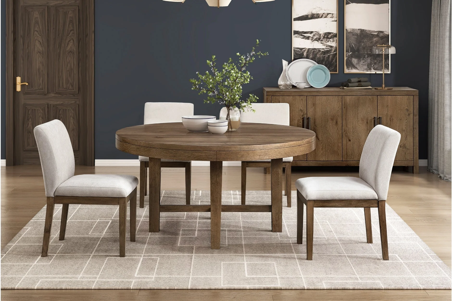 Matisse Brown 60" Round Dining Room Set