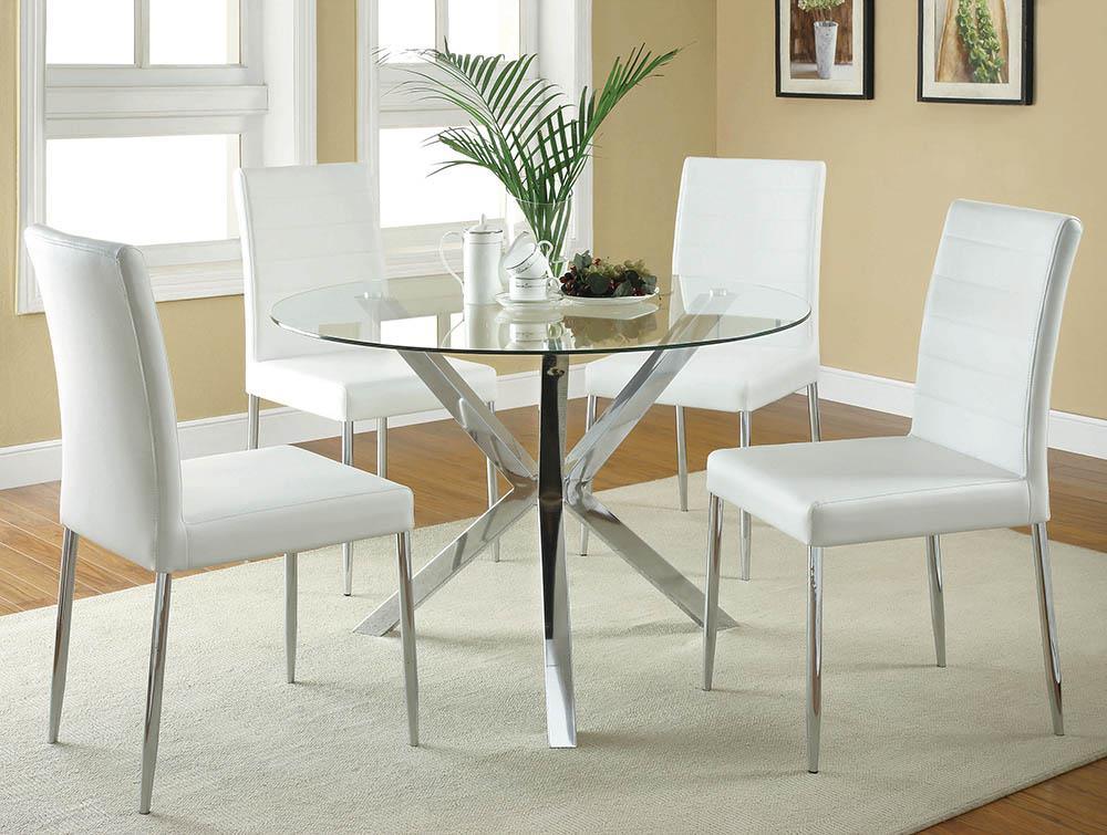 Matson White Upholstered Dining Chairs, Set of 4 - Image 2