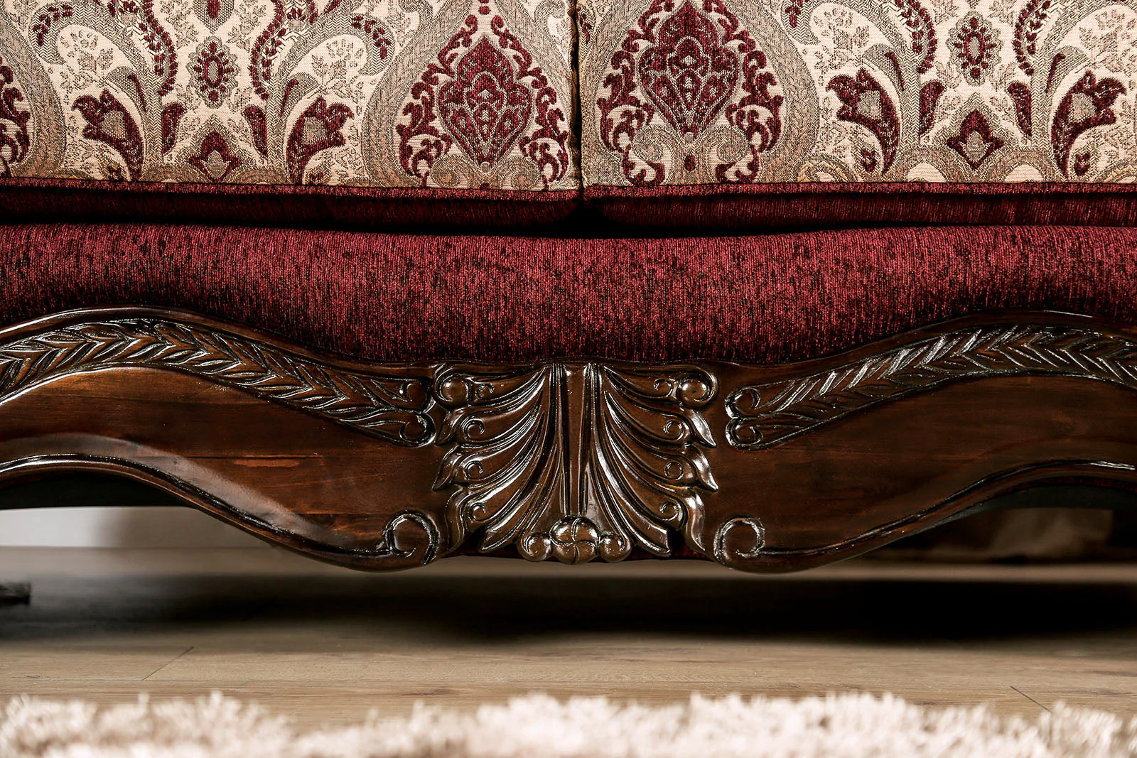 Matteo Burgundy/Brown Sofa & Loveseat - Image 11