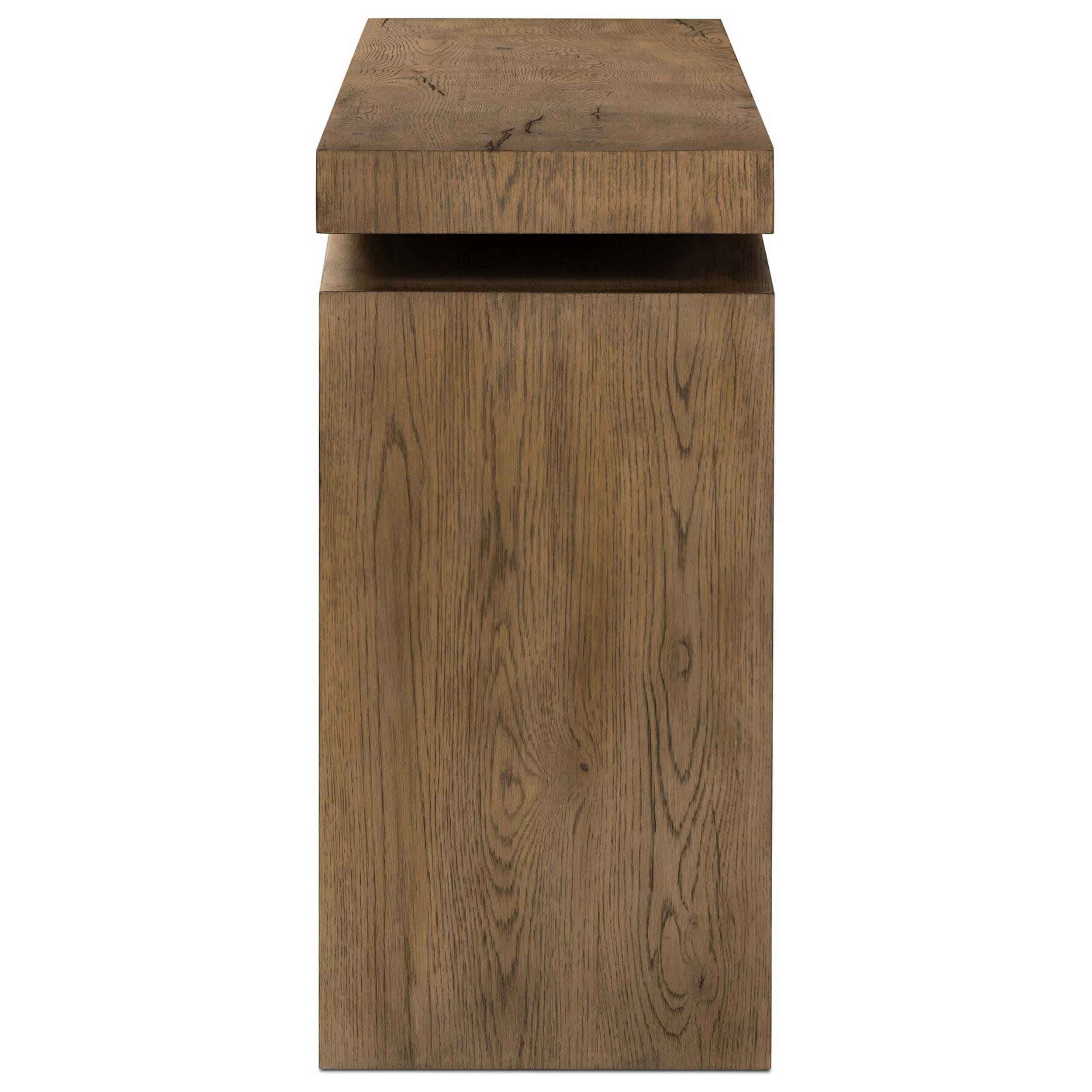 Matthes Console Table, Rustic Grey by Four Hands - Image 3