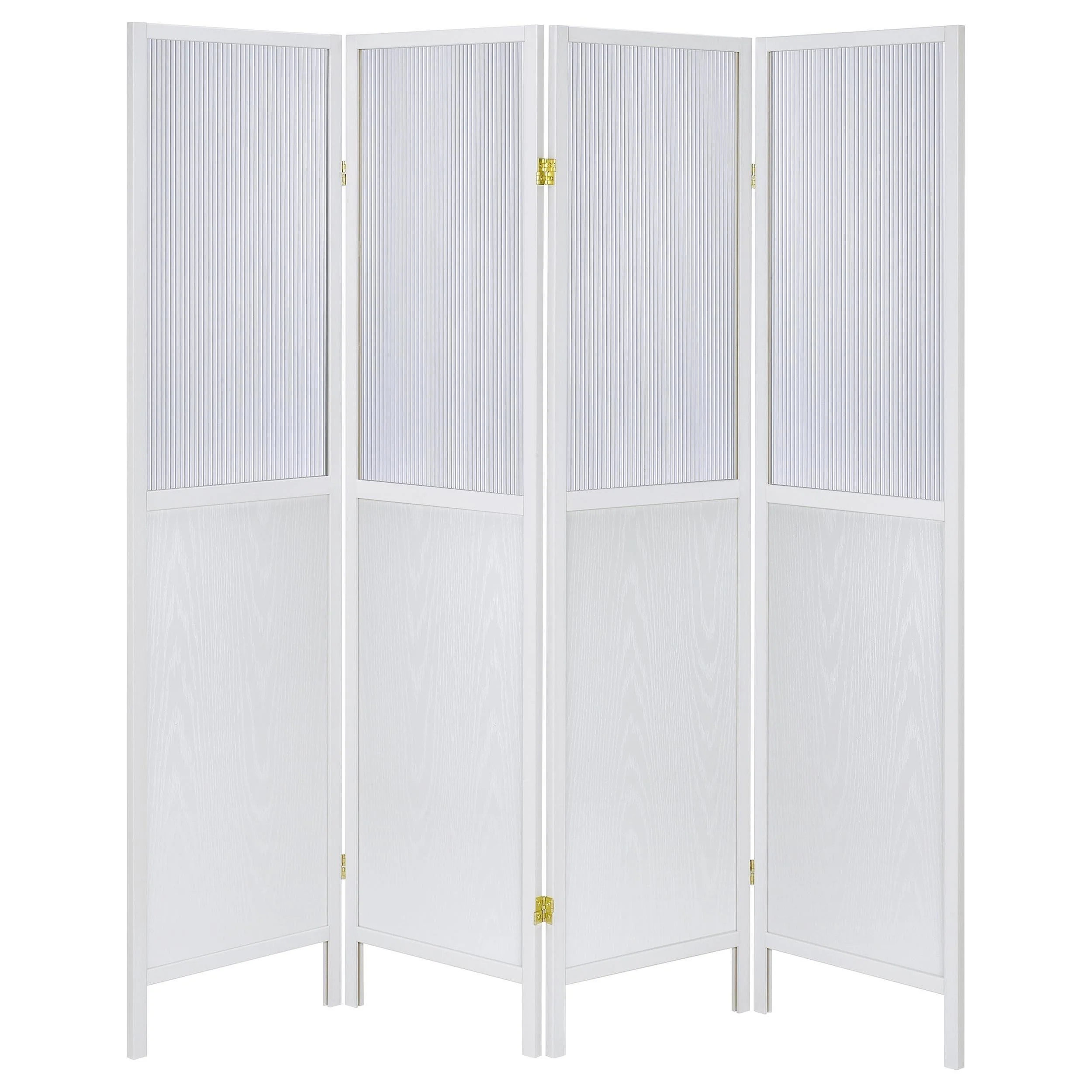 Mattison White 4-Panel Room Divider Folding Shoji Screen - Image 2