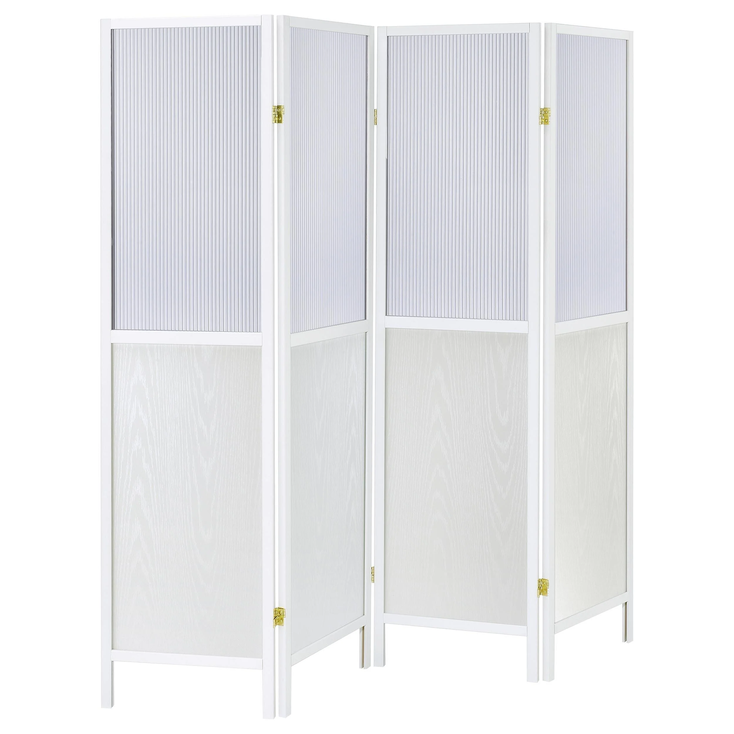 Mattison White 4-Panel Room Divider Folding Shoji Screen - Image 4