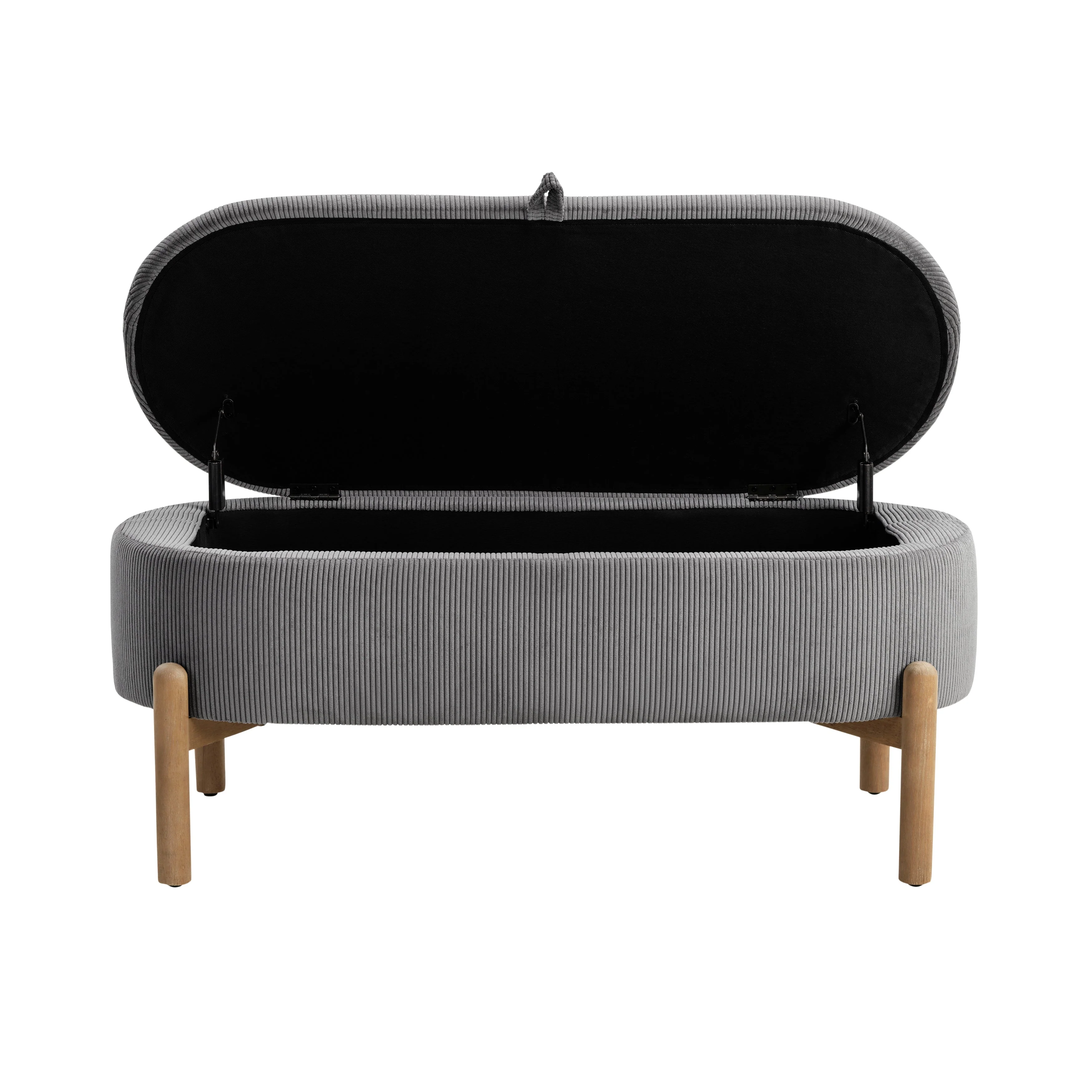 Mavis Gray Lift-Top Storage Bench - Image 4