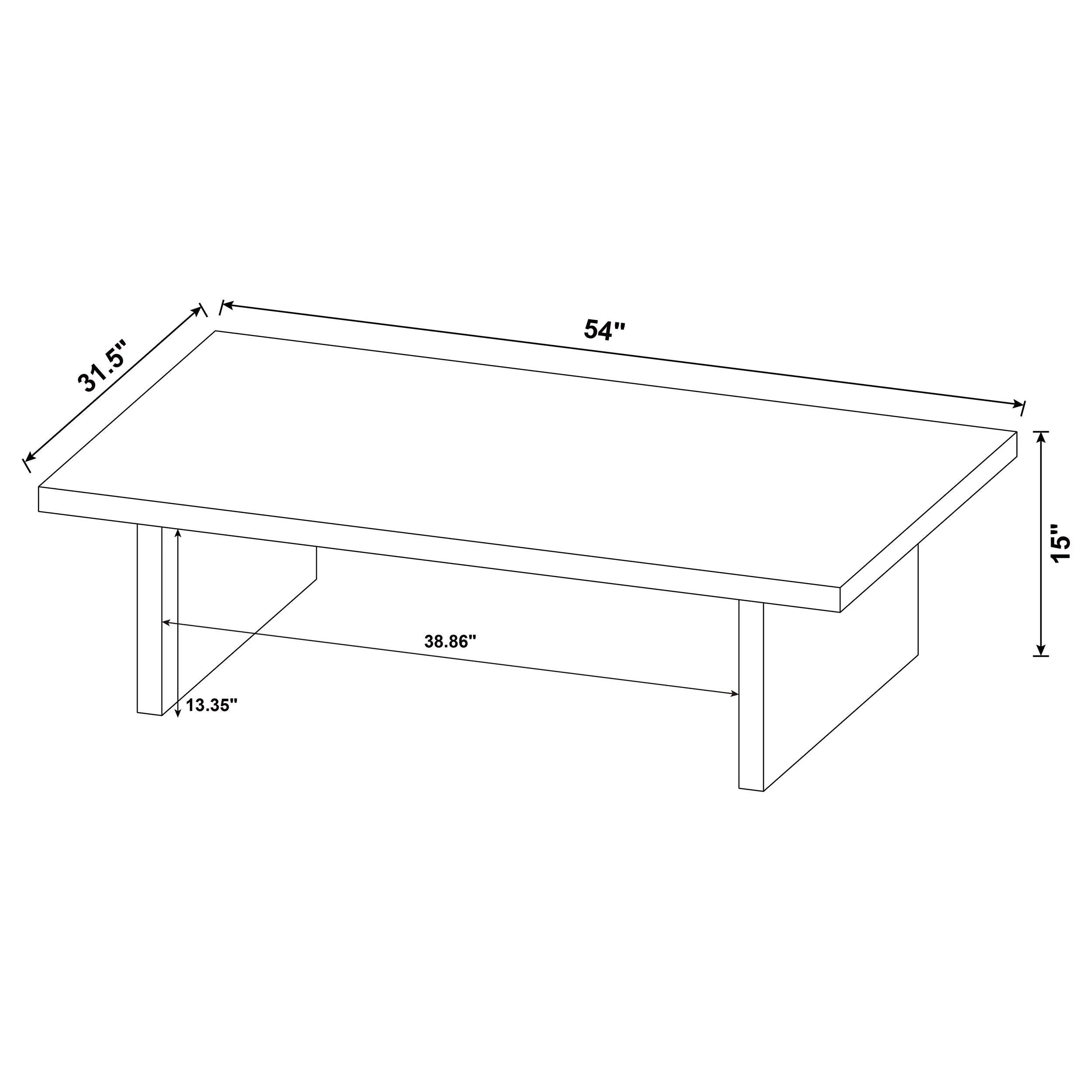 Max Black Rectangular Laminate Coffee Table - Image 6