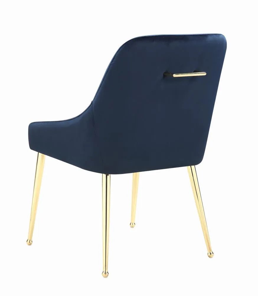 Mayette Dark Ink Blue Side Chairs, Set of 2 - Image 5