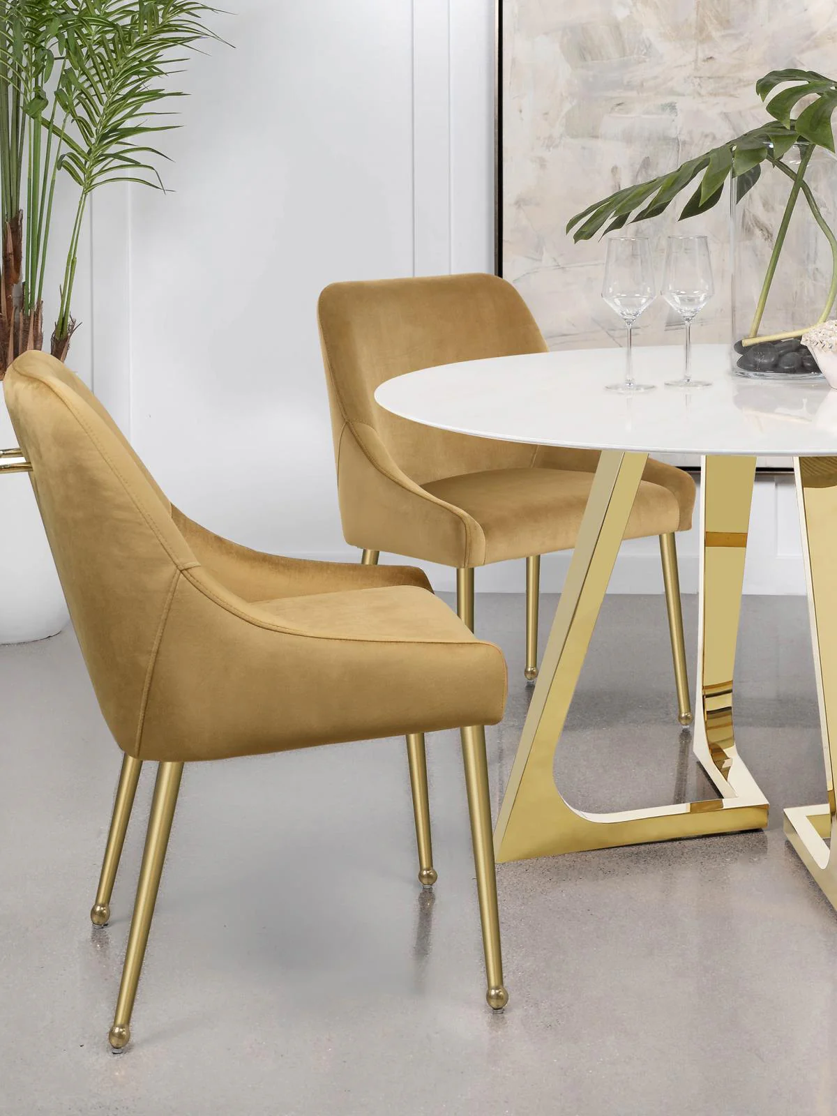 Mayette Parsons Wingback Dining Side Chairs Cognac (Set of 2) - Image 10