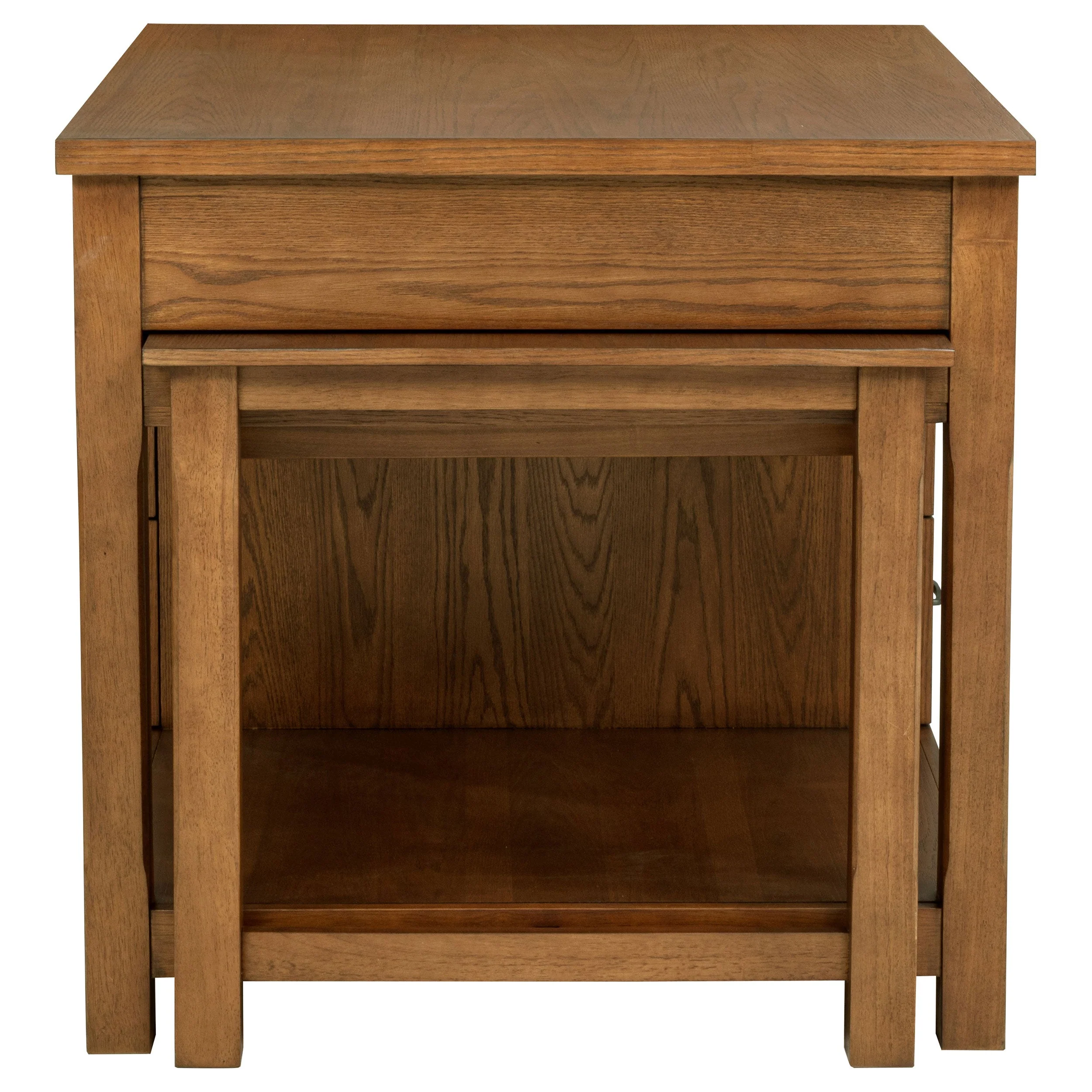 Mayfair Dark Oak 3-piece Kitchen Island with Extension Table - Image 8