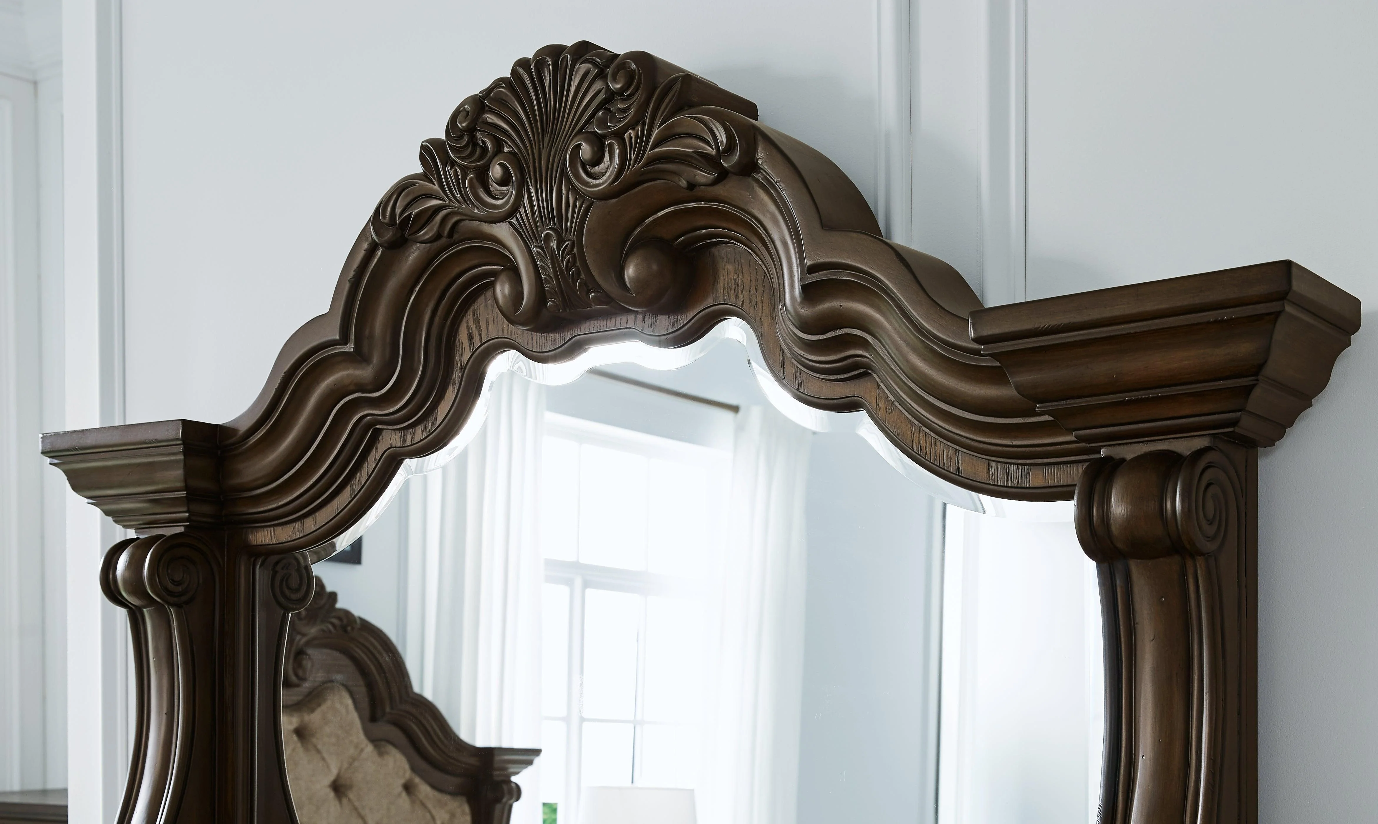 Maylee Dark Brown Bedroom Mirror - Image 3