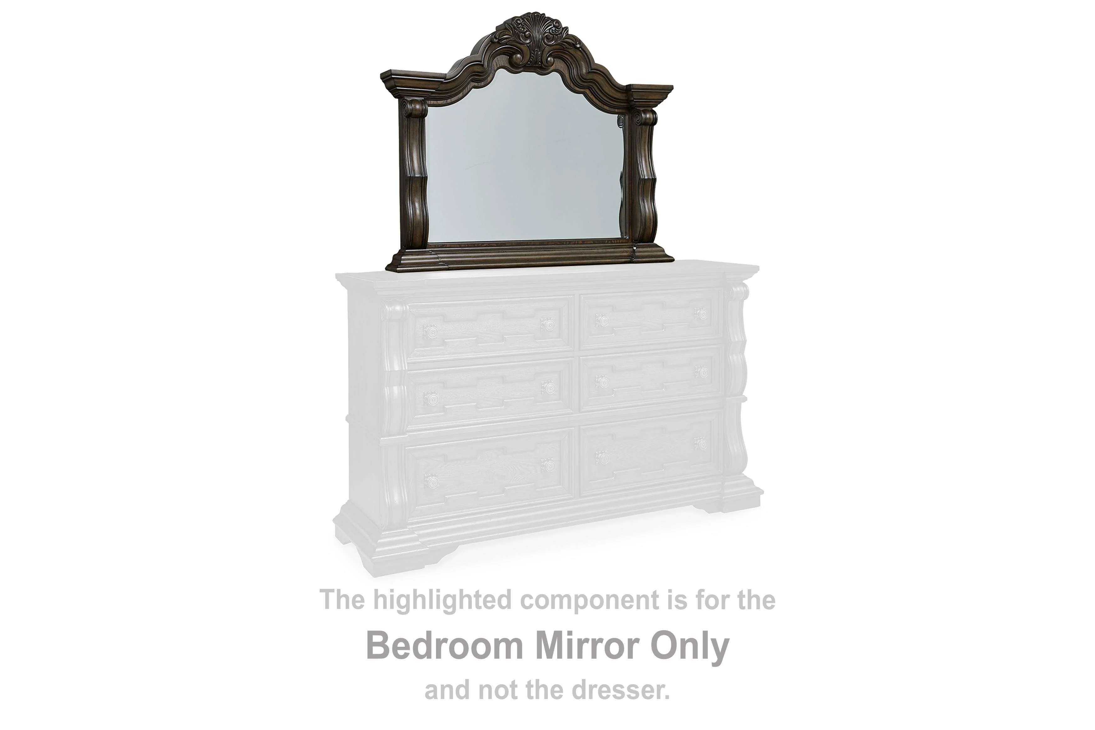 Maylee Dark Brown Bedroom Mirror - Image 4