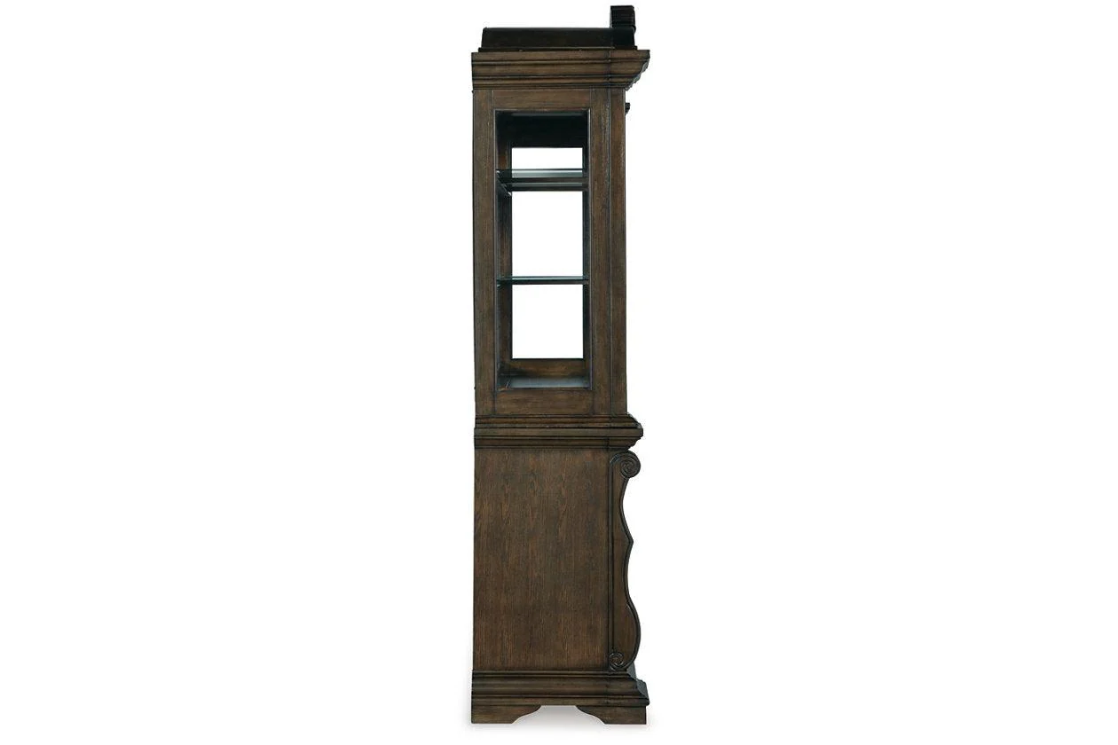 Maylee Dark Brown Dining Buffet and Hutch - Image 4