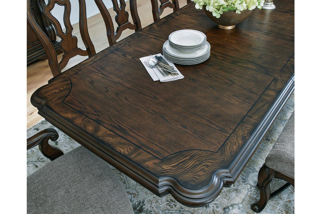 Maylee Dark Brown Dining Extension Table - Image 7