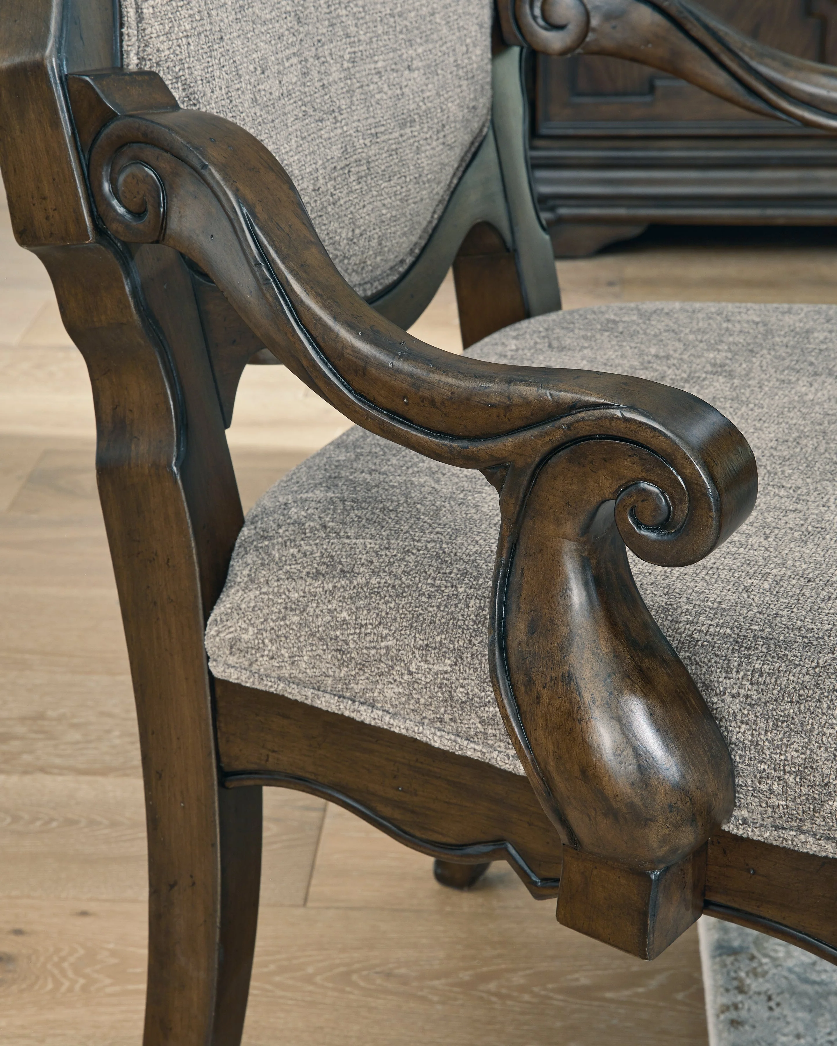 Maylee Dark Brown Dining Table and 6 Chairs - Image 6