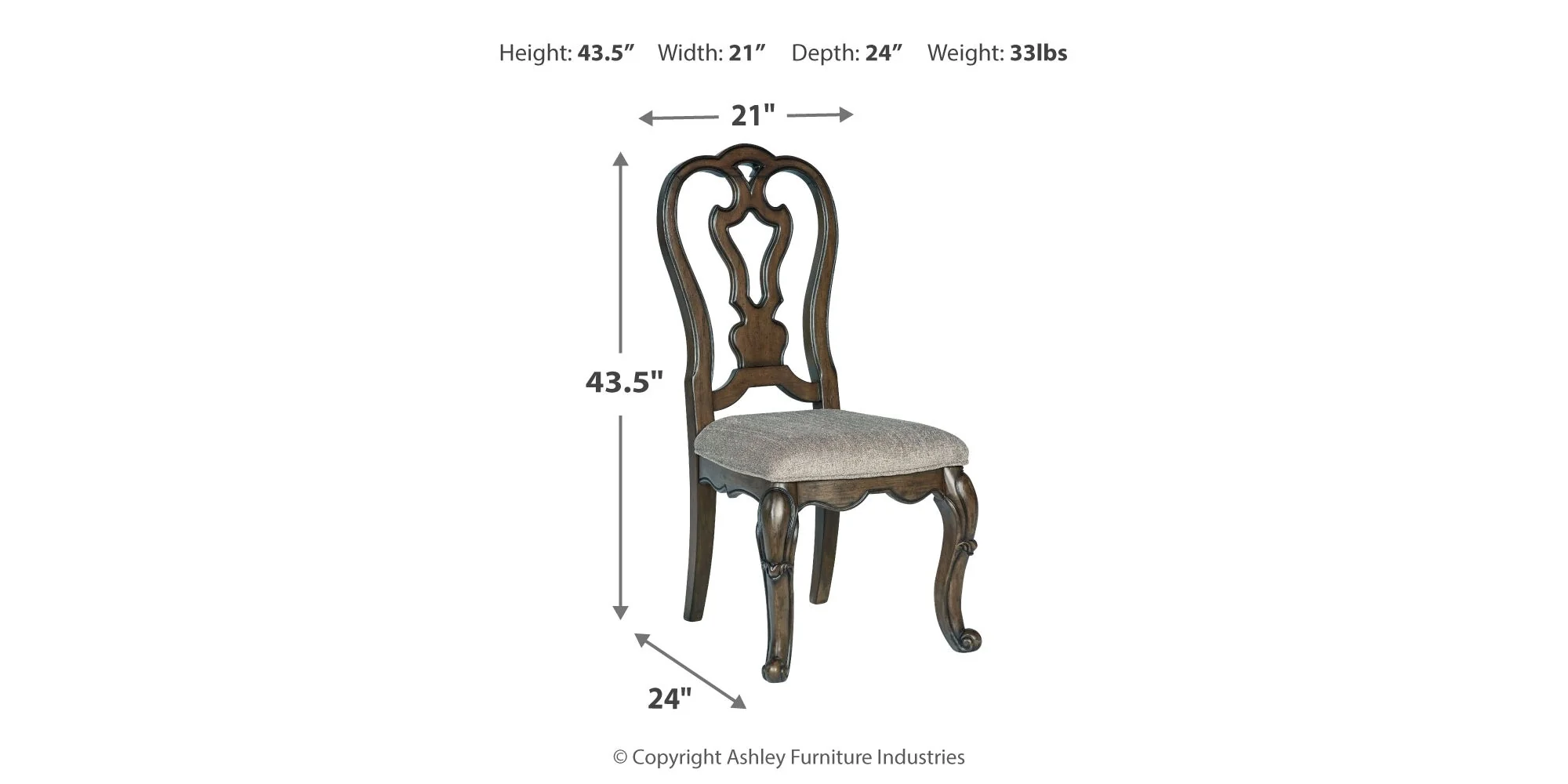 Maylee Dark Brown Dining Table and 6 Chairs - Image 22