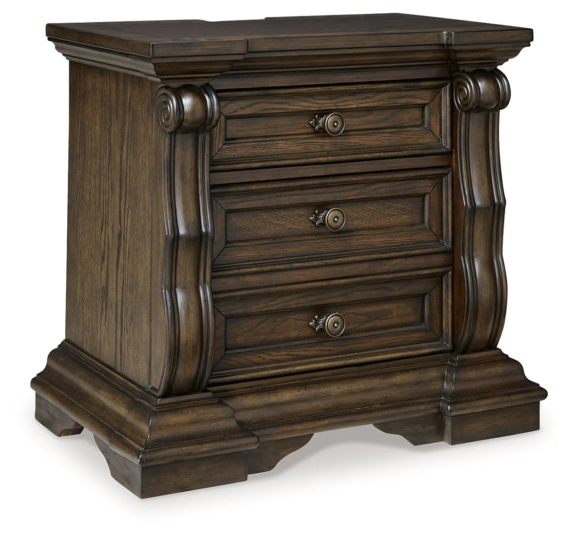 Maylee Dark Brown Upholstered Canopy Bedroom Set - Image 15
