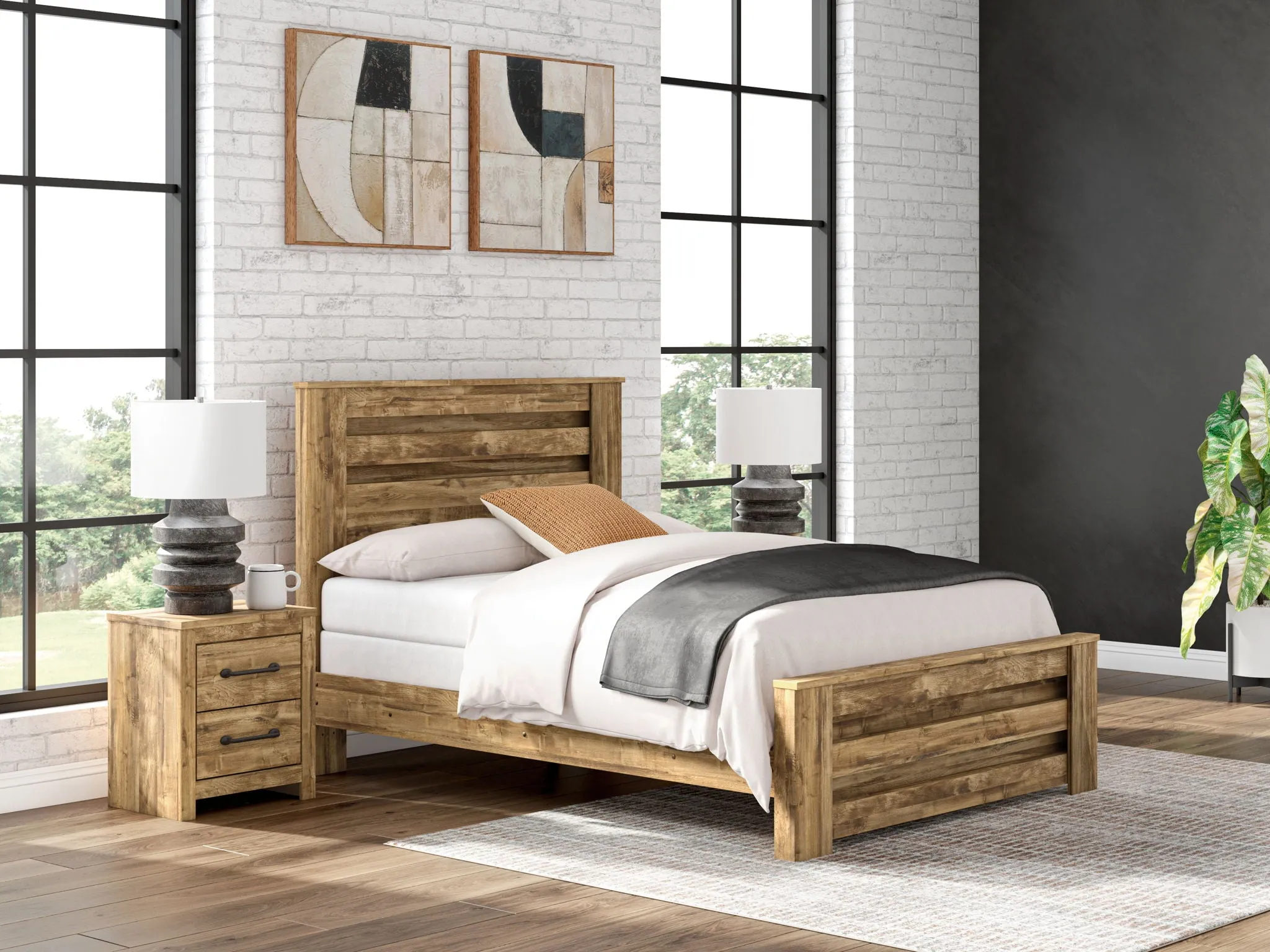Maystonna Brown King Panel Bed - Image 10