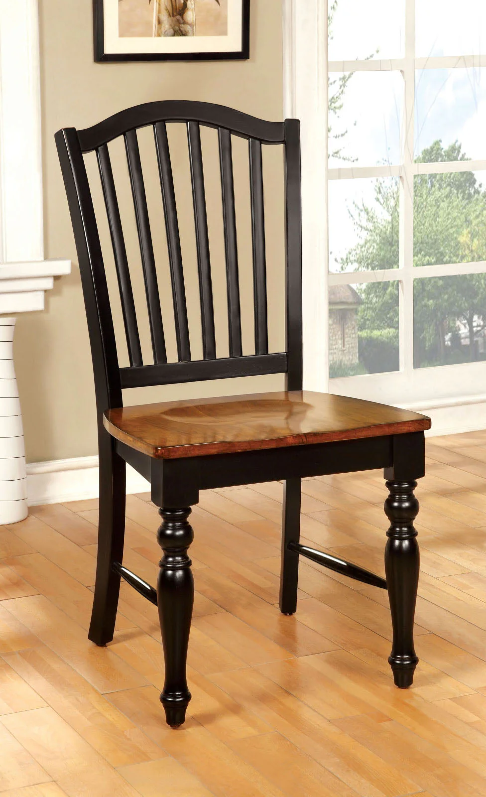 Mayville Black/Antique Oak Side Chair