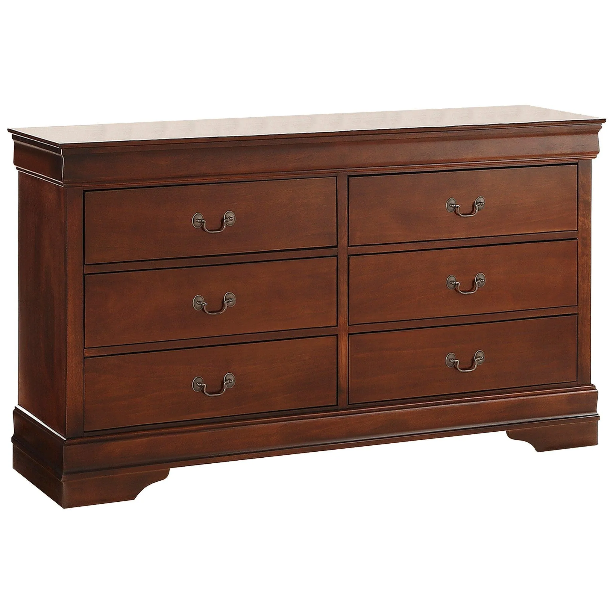 Mayville Brown Cherry Sleigh Bedroom Set - Image 5