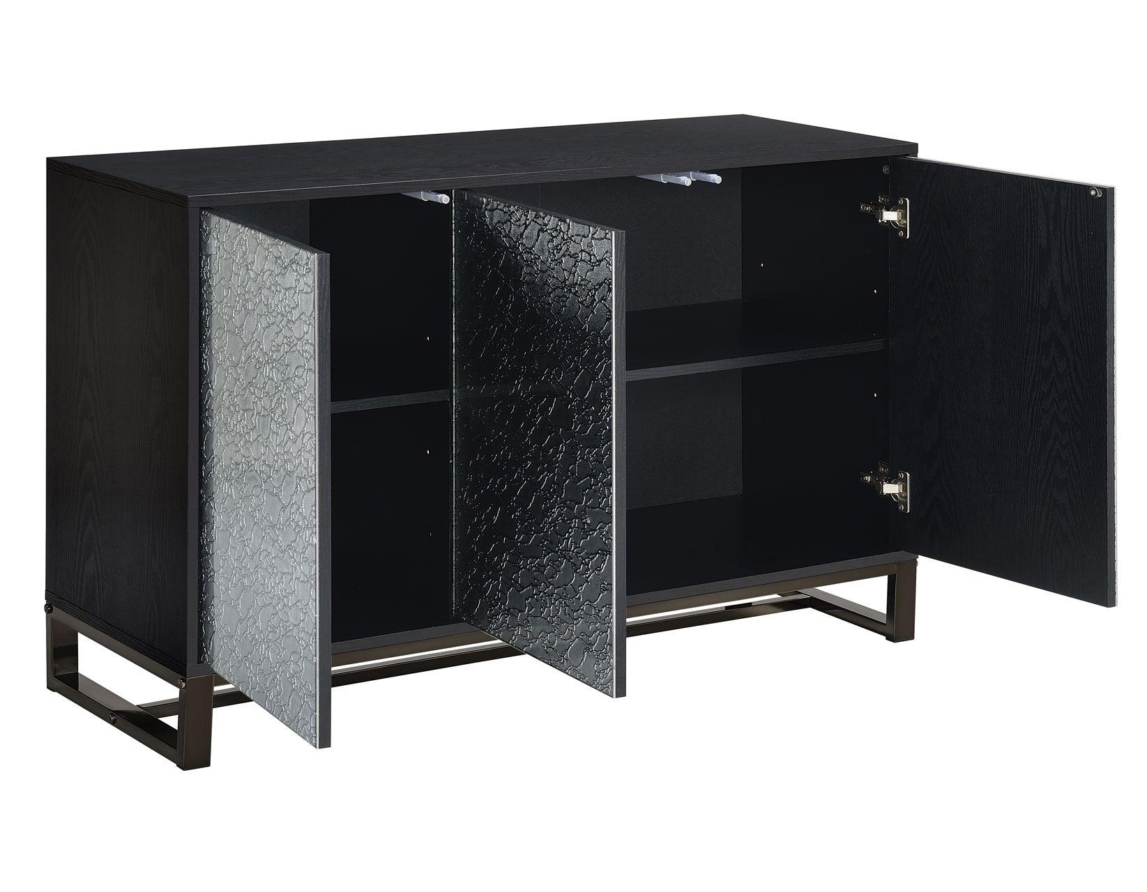 Mazie 3-Door SIdeboard with Patterned Mirror Doors - Image 4