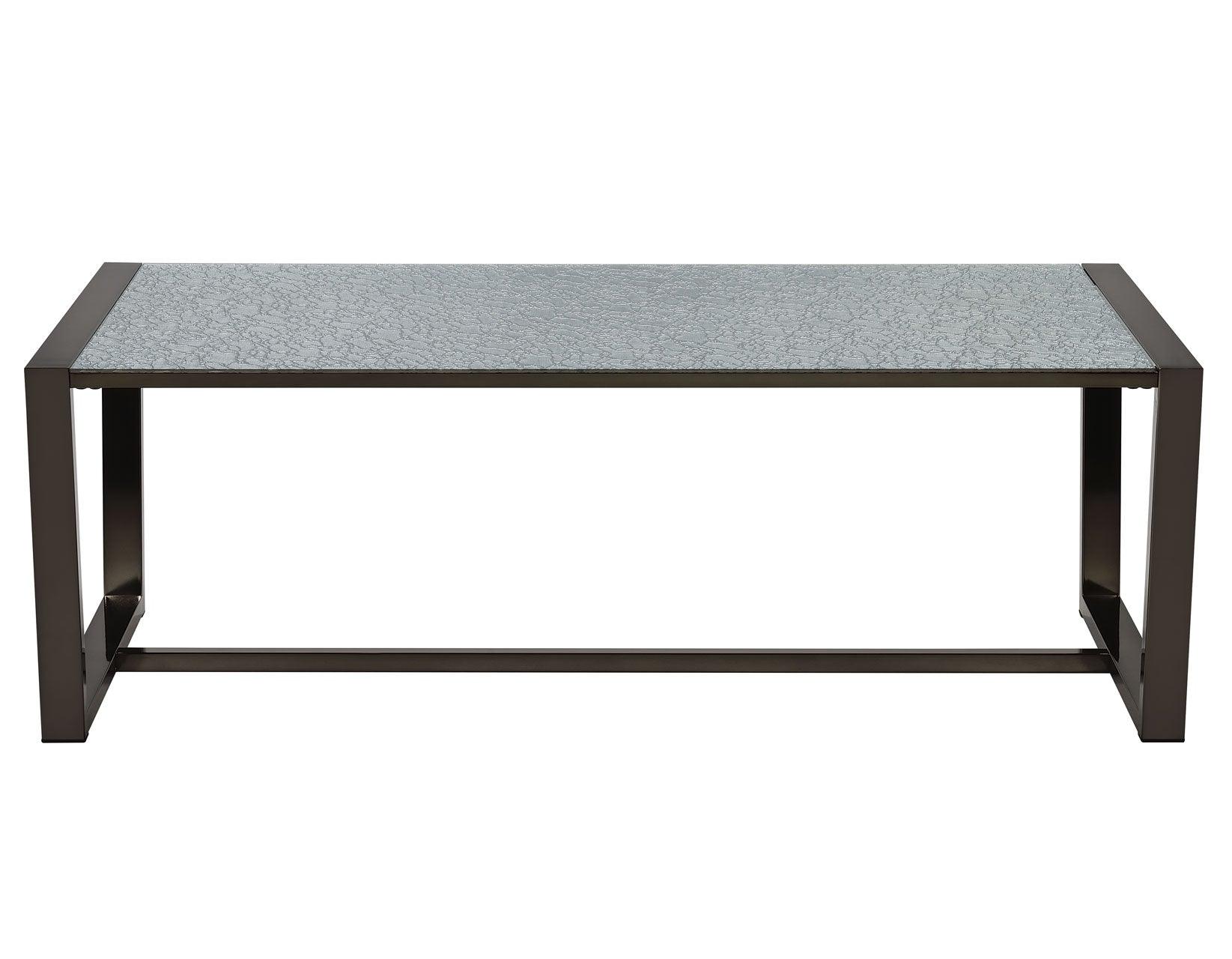 Mazie Coffee Table with Patterned Mirror Top - Image 4