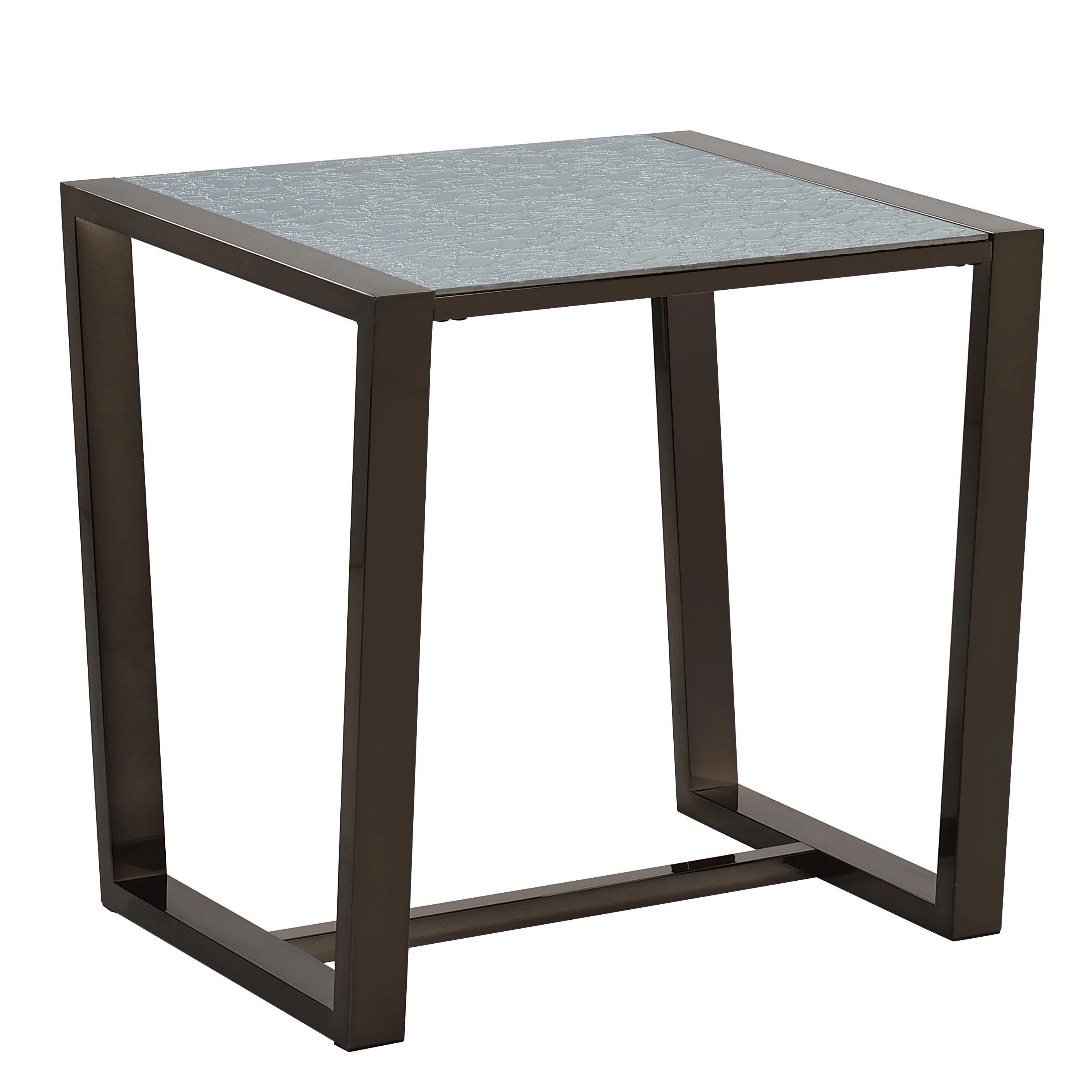 Mazie End Table with Patterned Mirror Top - Image 3