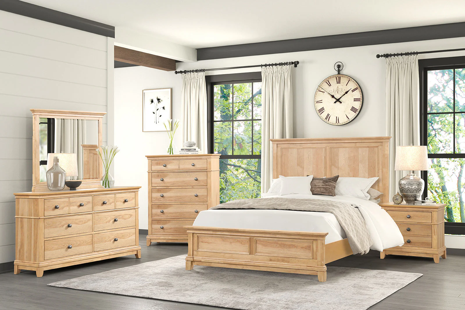 McHenry Natural Oak King Bed - Image 6