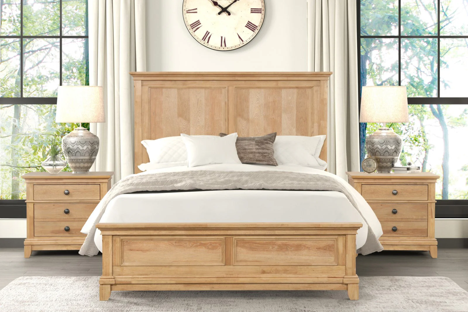 McHenry Natural Oak Queen Bed