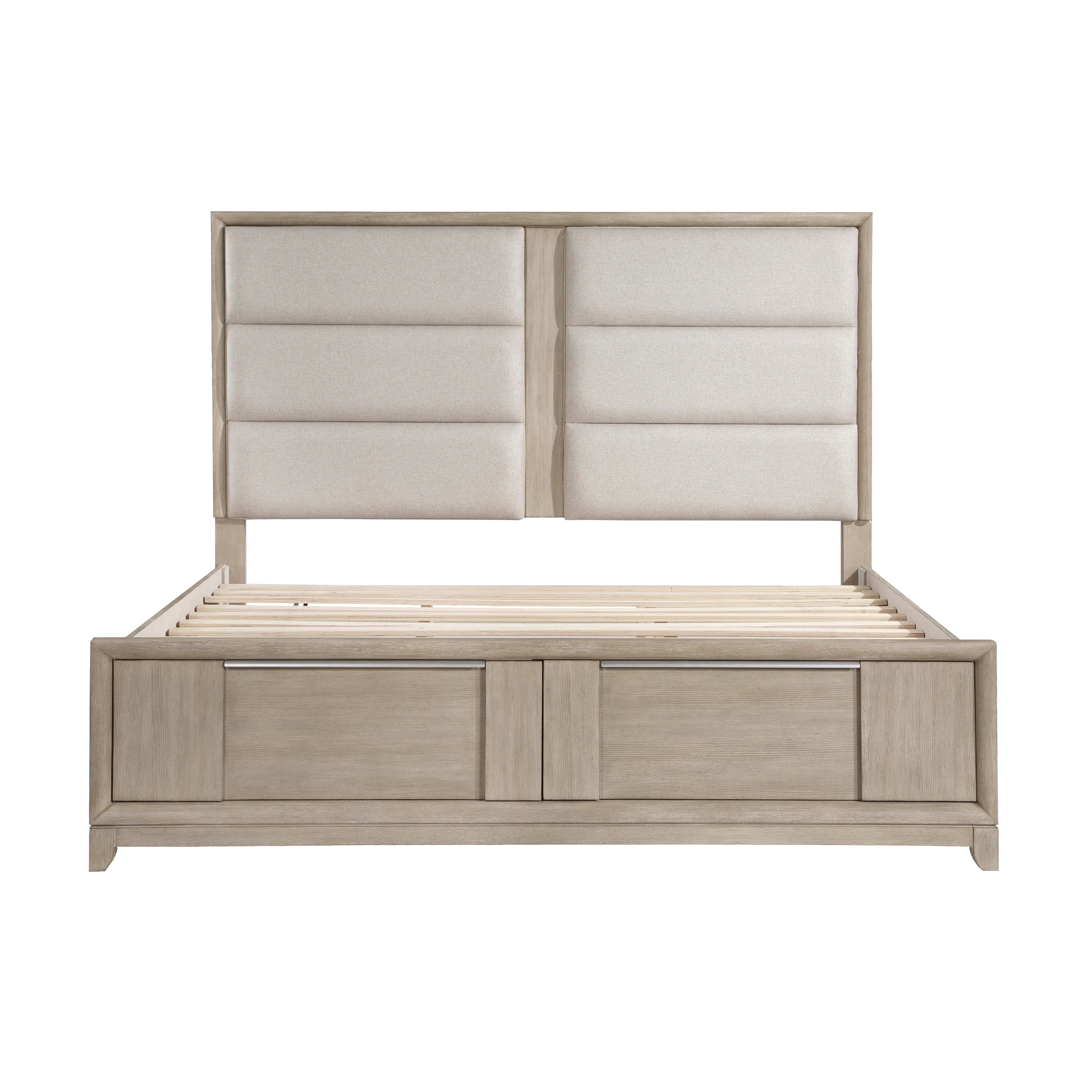 McKewen Light Gray Queen Storage Platform Bed - Image 3