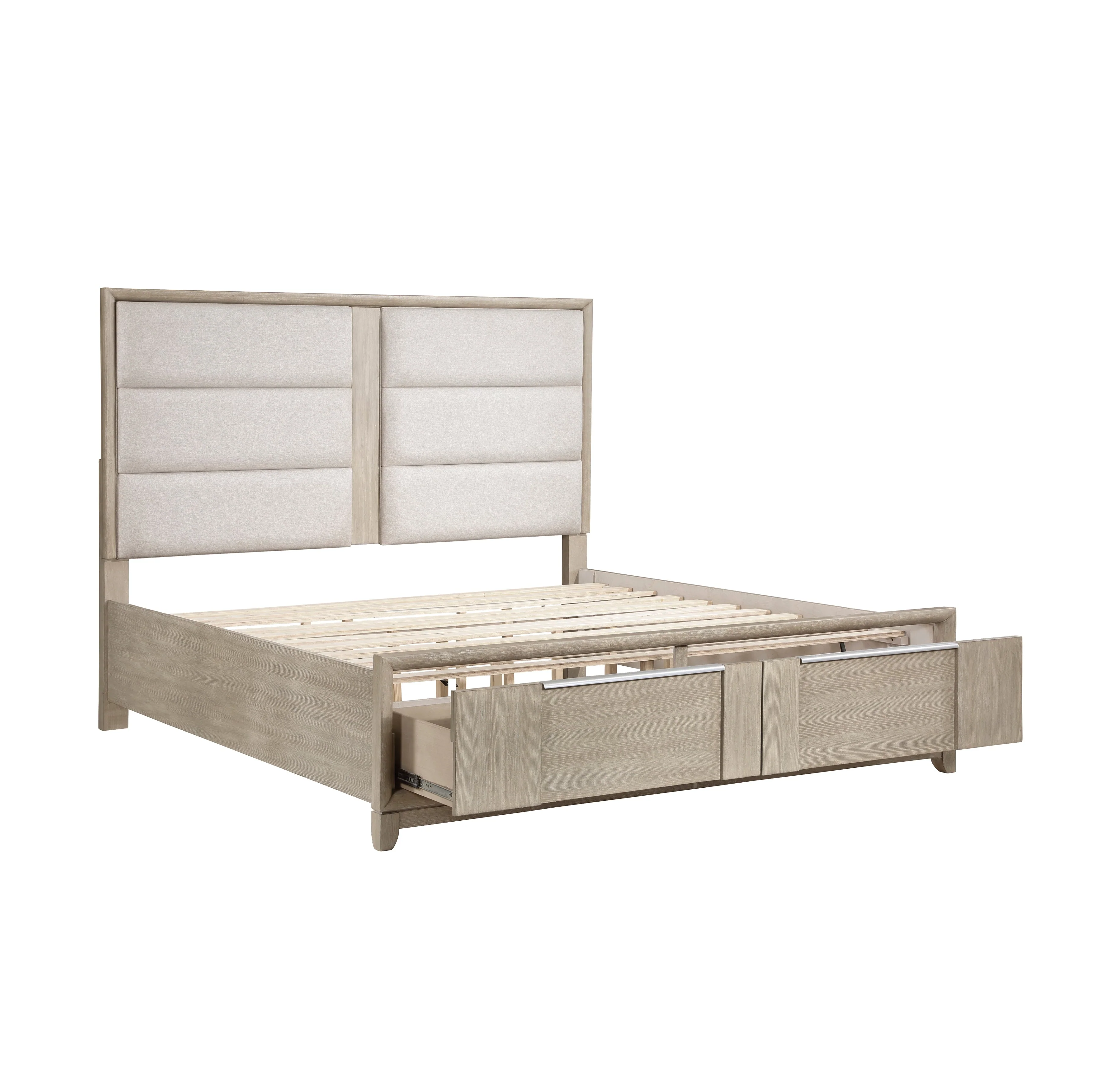 McKewen Light Gray Queen Storage Platform Bed - Image 5