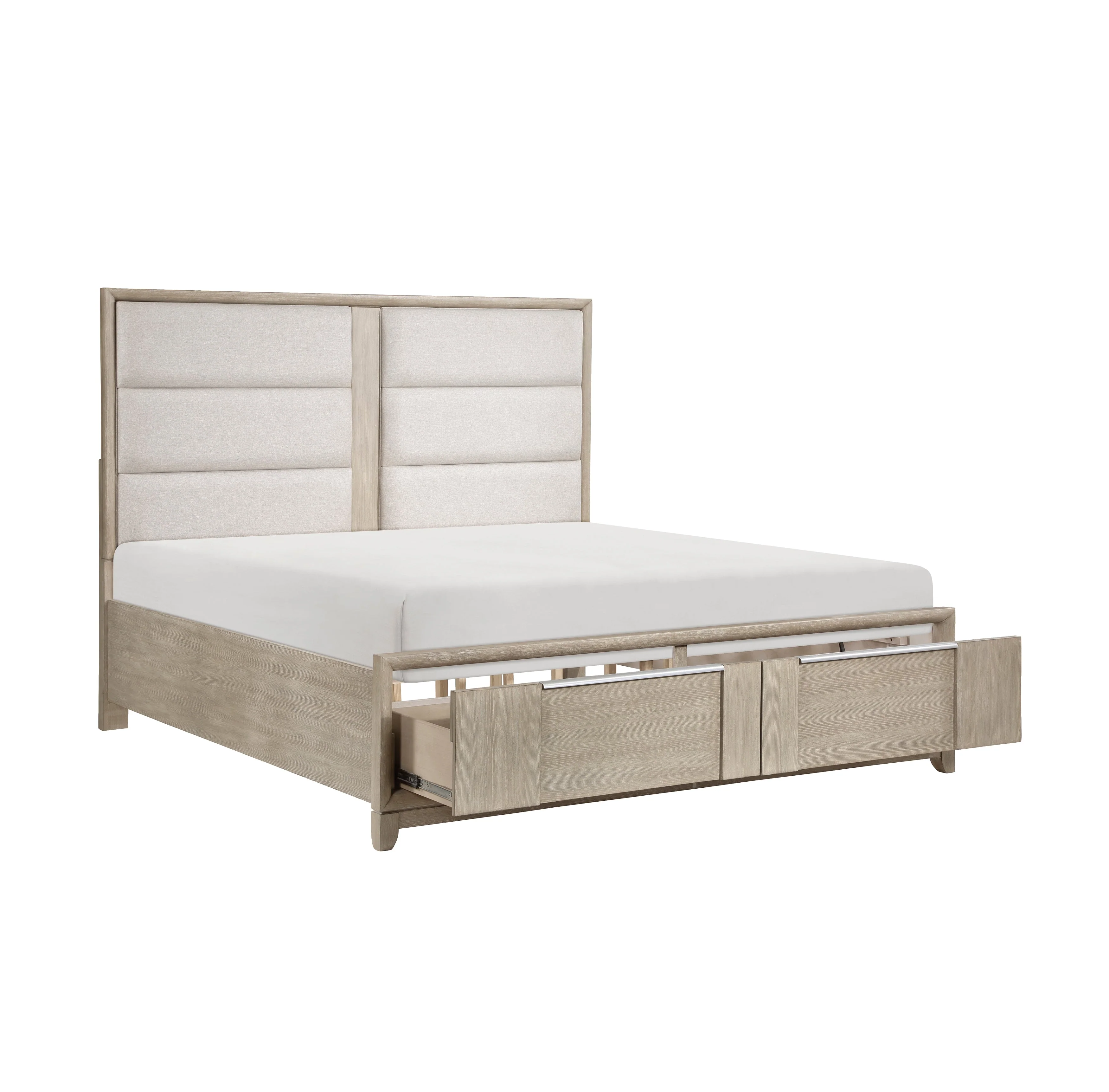 McKewen Light Gray Upholstered Storage Platform Bedroom Set - Image 5