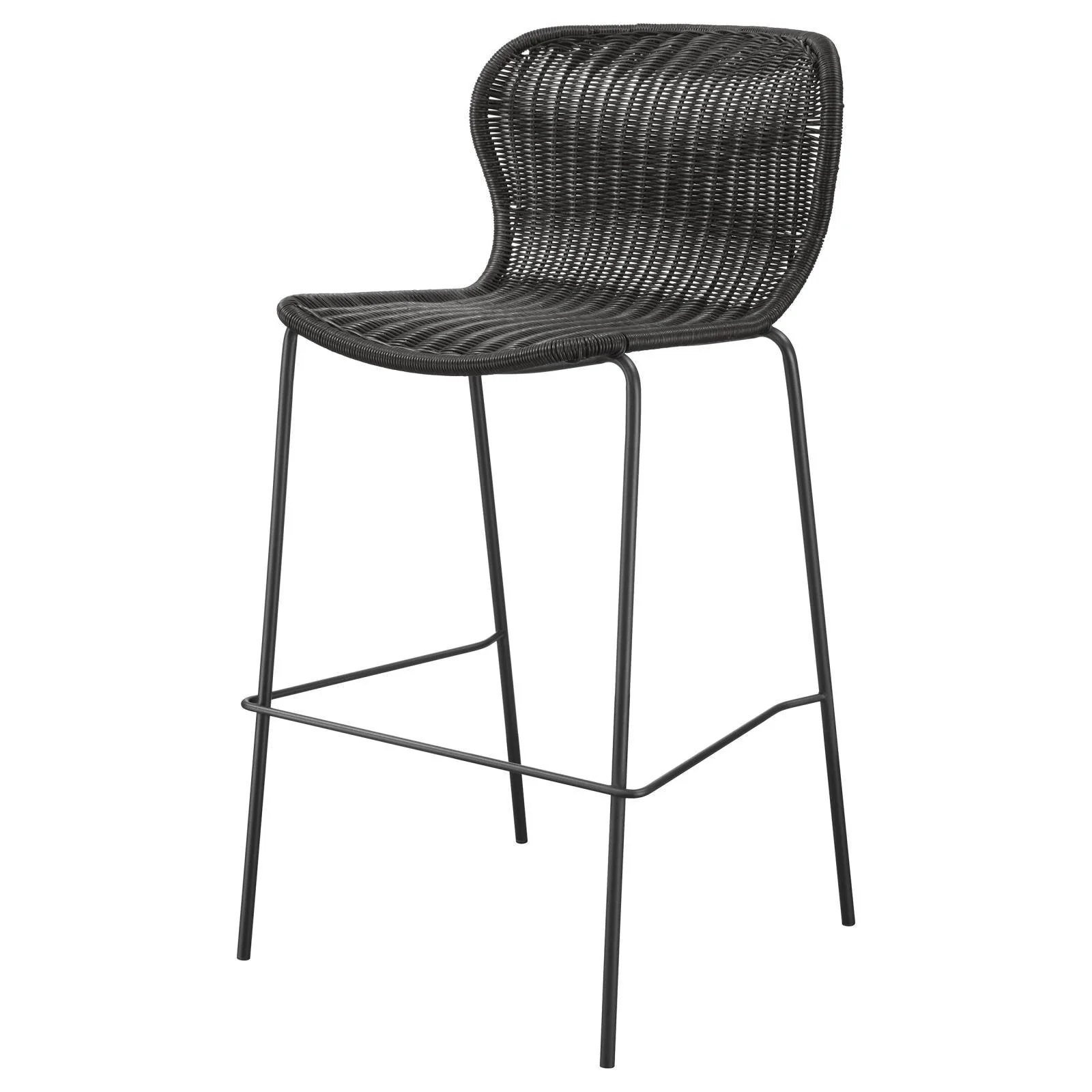 McKinley Brown/Sandy Black Upholstered Bar Stools with Footrest, Set of 2 - Image 5