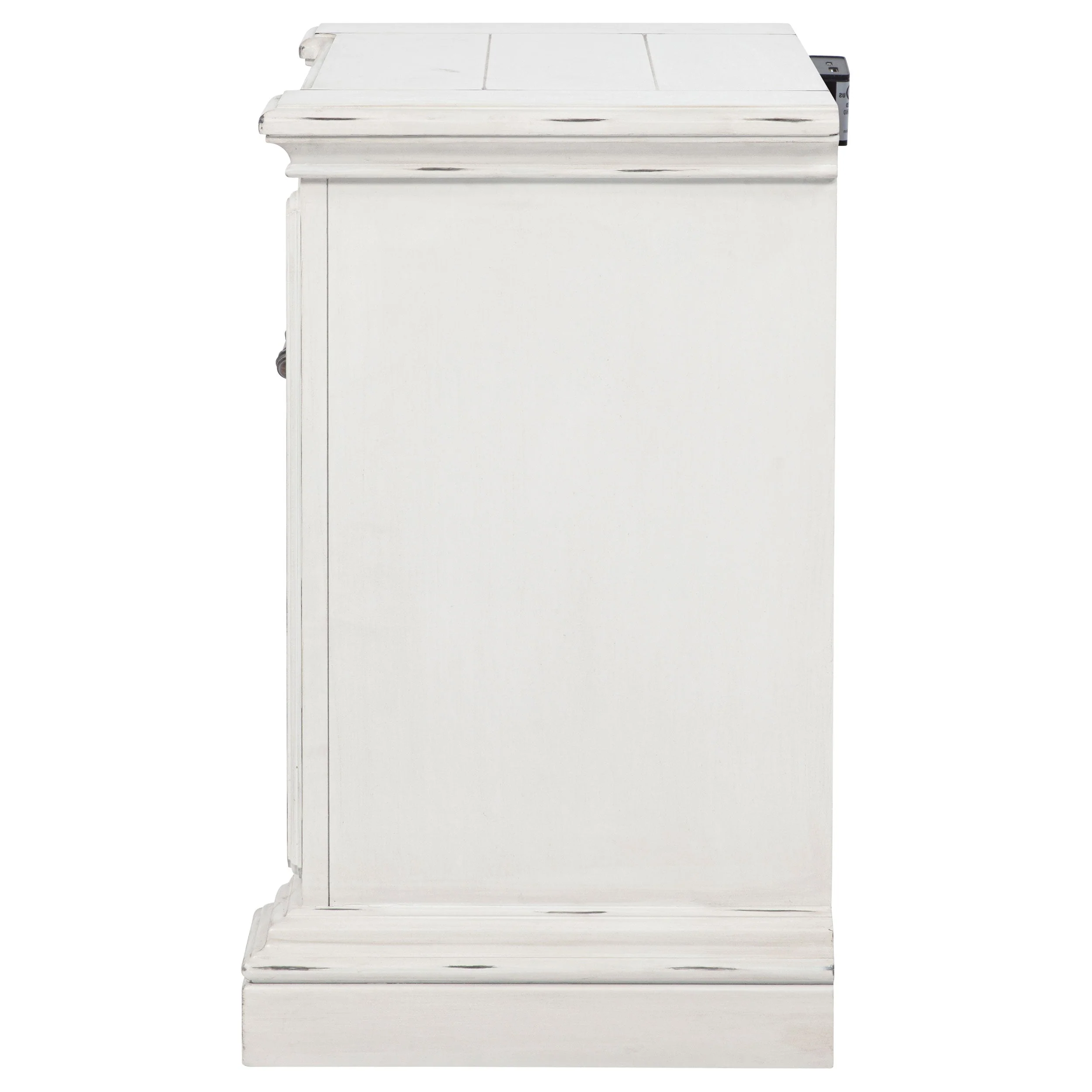 McKinney Vintage White 2-drawer Nightstand with Dual USB - Image 5