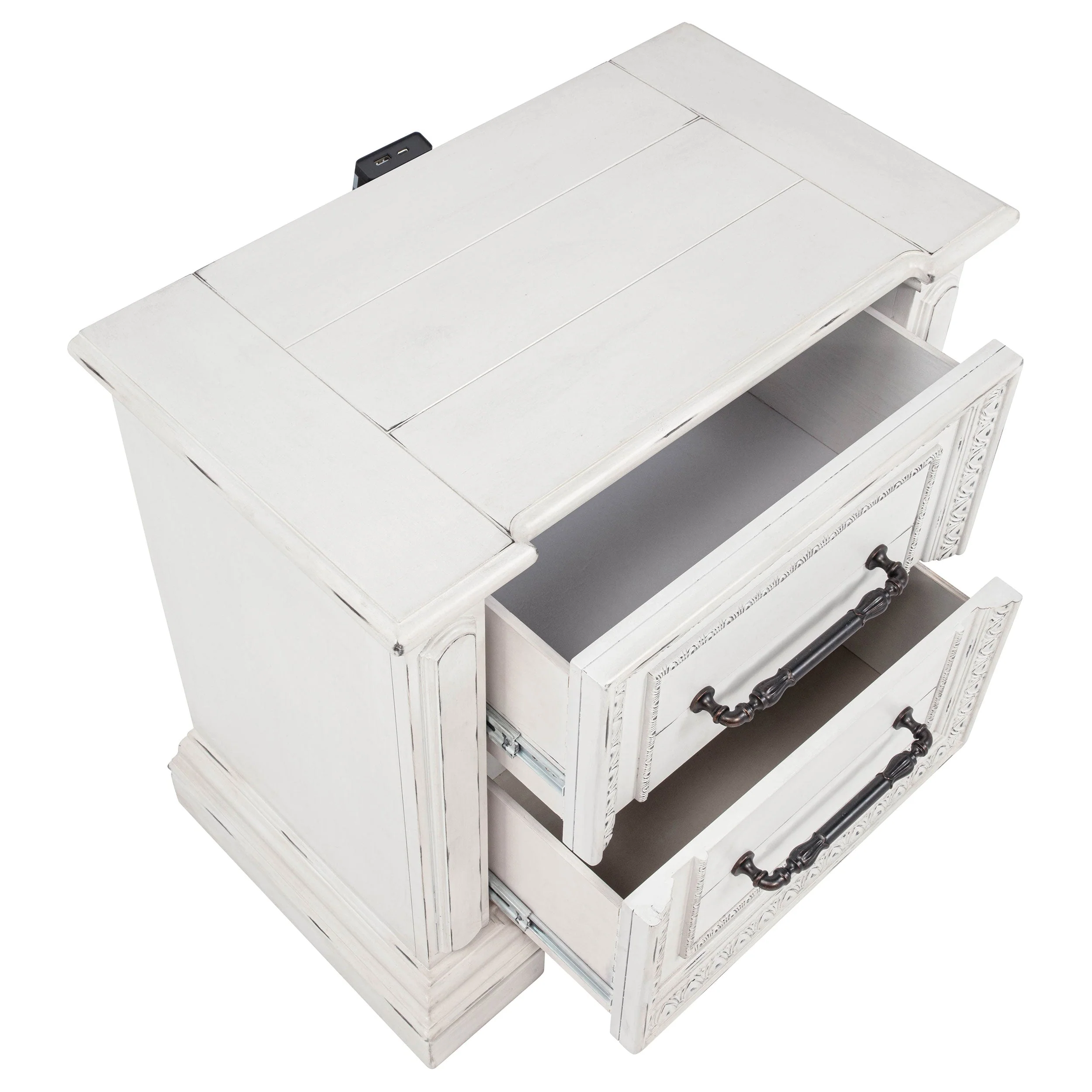 McKinney Vintage White 4-piece California King Bedroom Set - Image 12