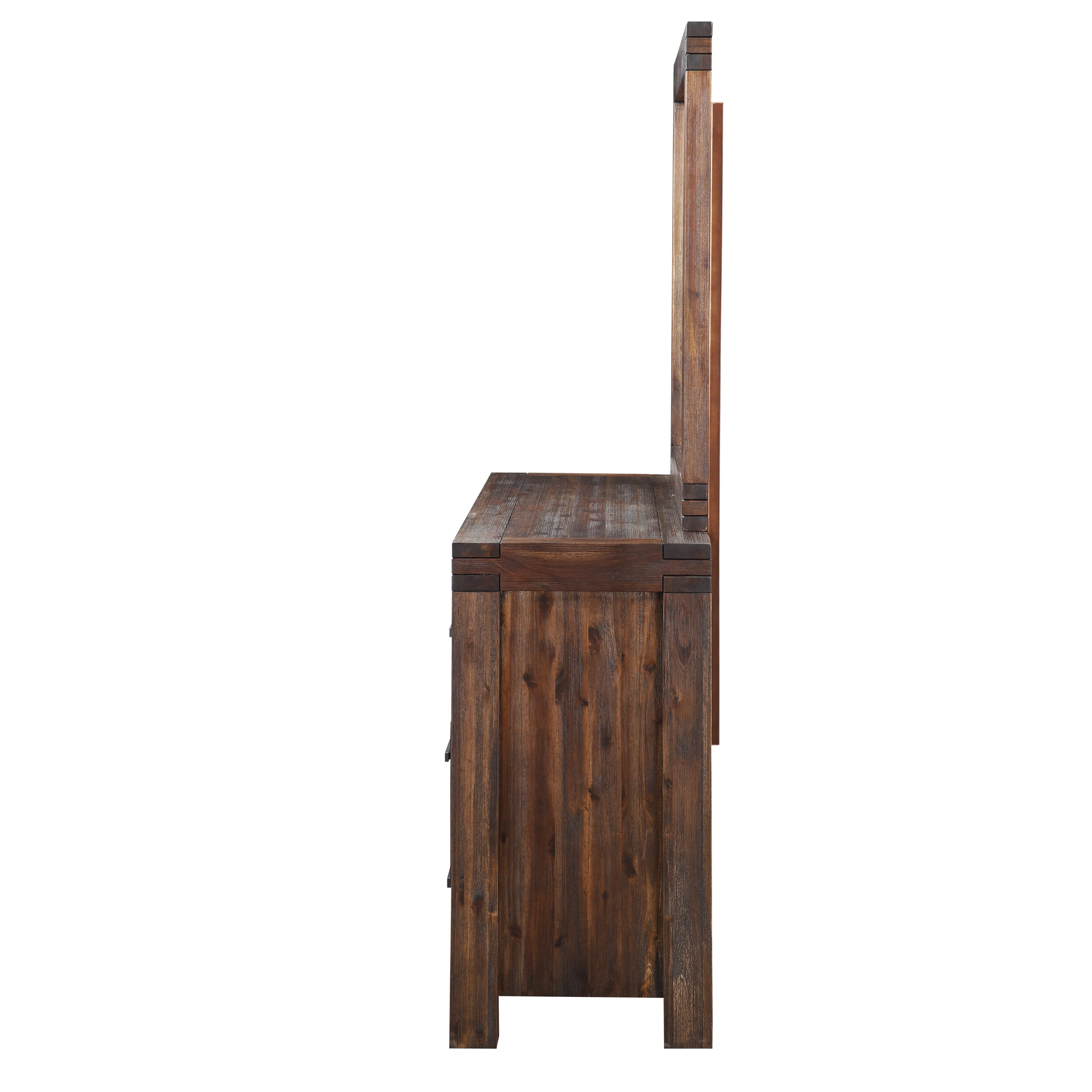 Meadow Six Drawer Solid Wood Dresser in Brick Brown - Image 6